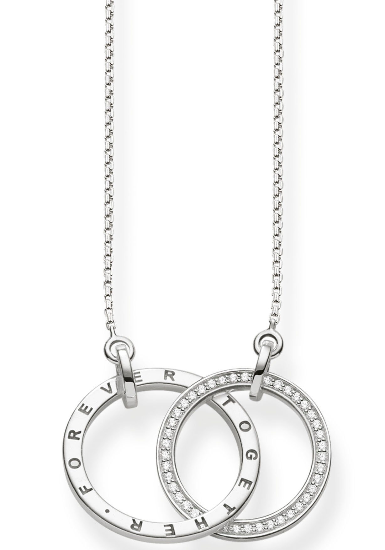 THOMAS SABO Kette mit Anhänger TOGETHER FOREVER, KE1489-051-14-L60V, mit Zirkonia (synth)