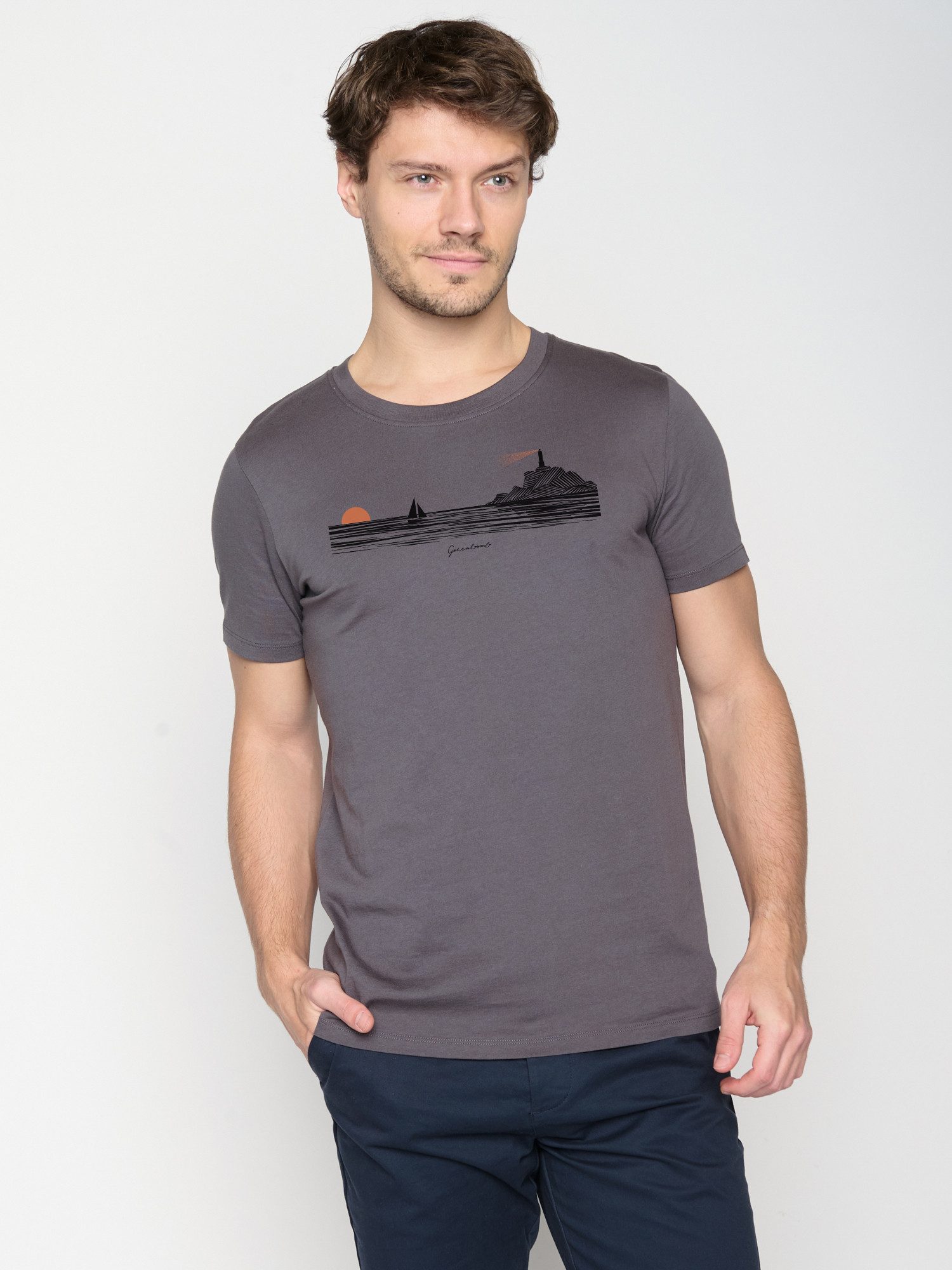 GreenBomb T-Shirt Guide Nature Evening Glow Motiv Natur Meer (1-tlg., 1)