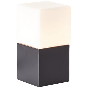 Lightbox Tischleuchte, ohne Leuchtmittel, Tischlampe, 11cm Höhe, G9, max. 33W, schwenkbar, Schalter, Metall/Glas