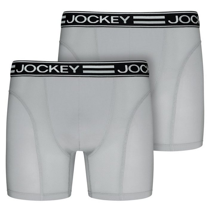 Jockey Boxershorts Übergrößen Boxer Trunk hellgrau 2er-Pack Jockey (Packung 2-St. 2er-Pack)