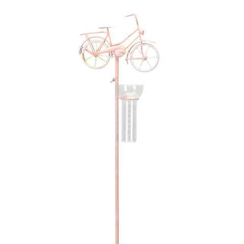 Posiwio Regenmesser Damen Fahrrad Rosa-Weiss Regenmesser