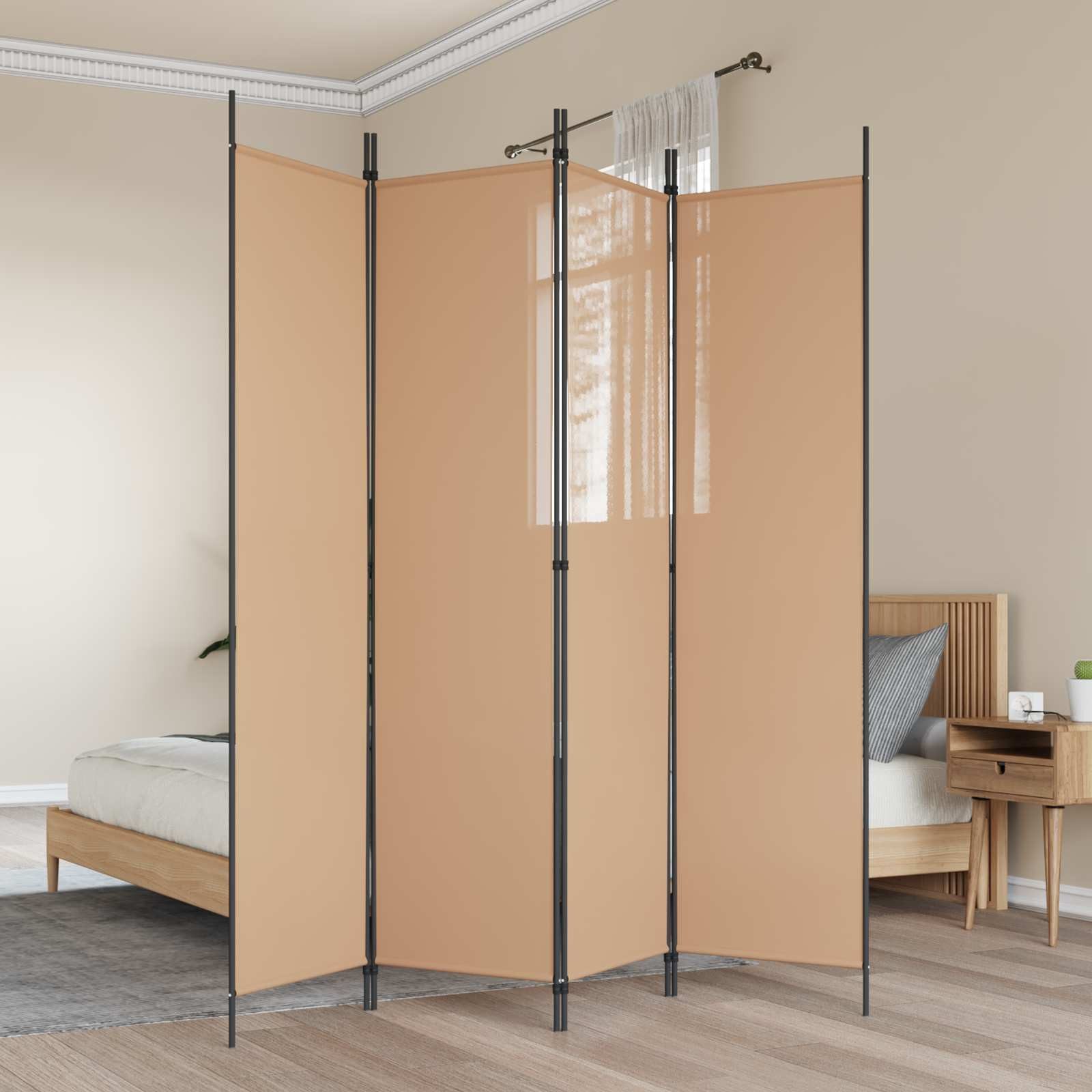 vidaXL Raumteiler Raumteiler Polyester Stahl, 1-tlg.