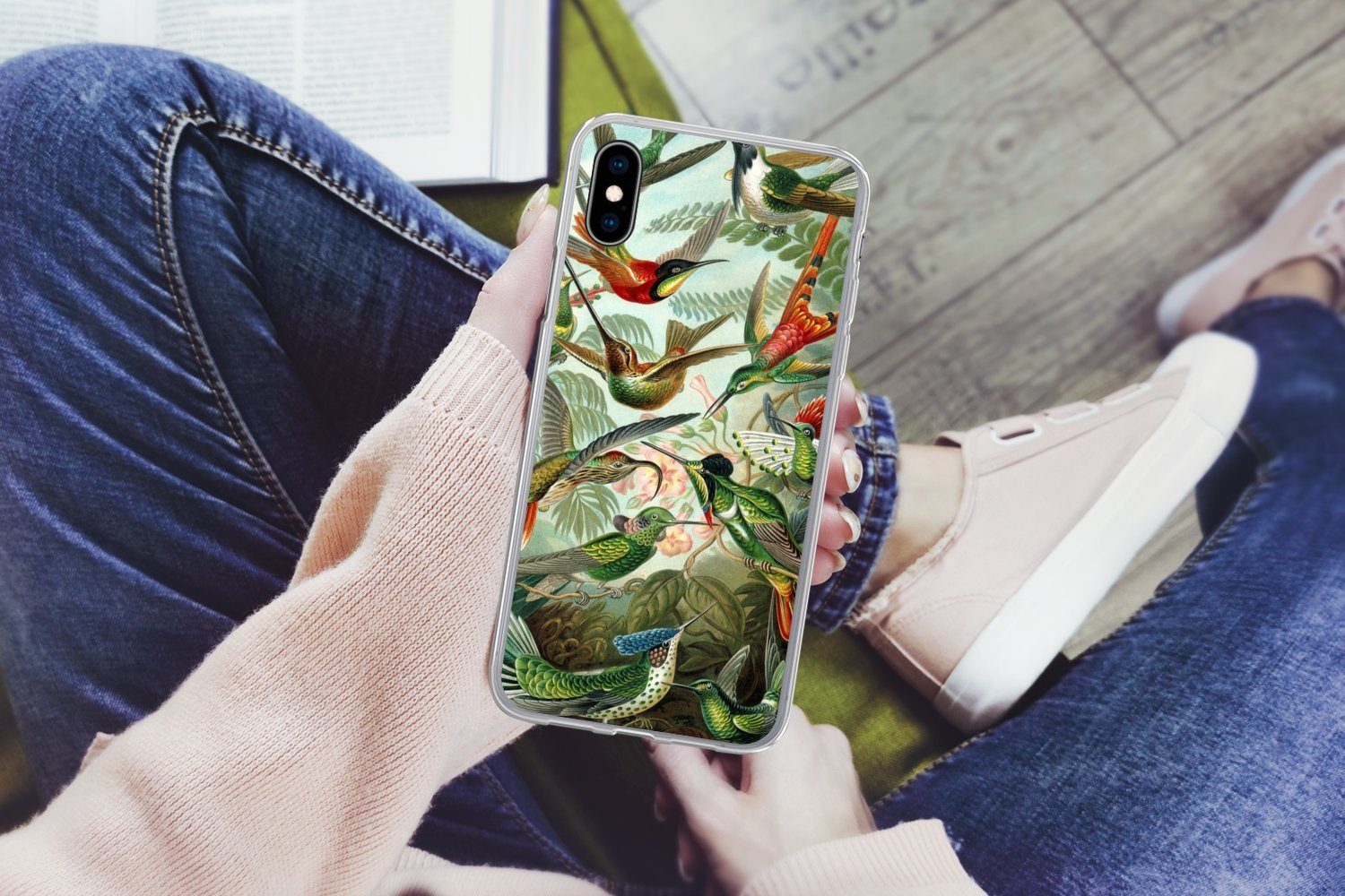 MuchoWow Handyhülle für Apple iPhone X Trochilidae - Alte Meister - Kunst, Smartphone-Bumper, Print, Handy Schutzhülle Dünn