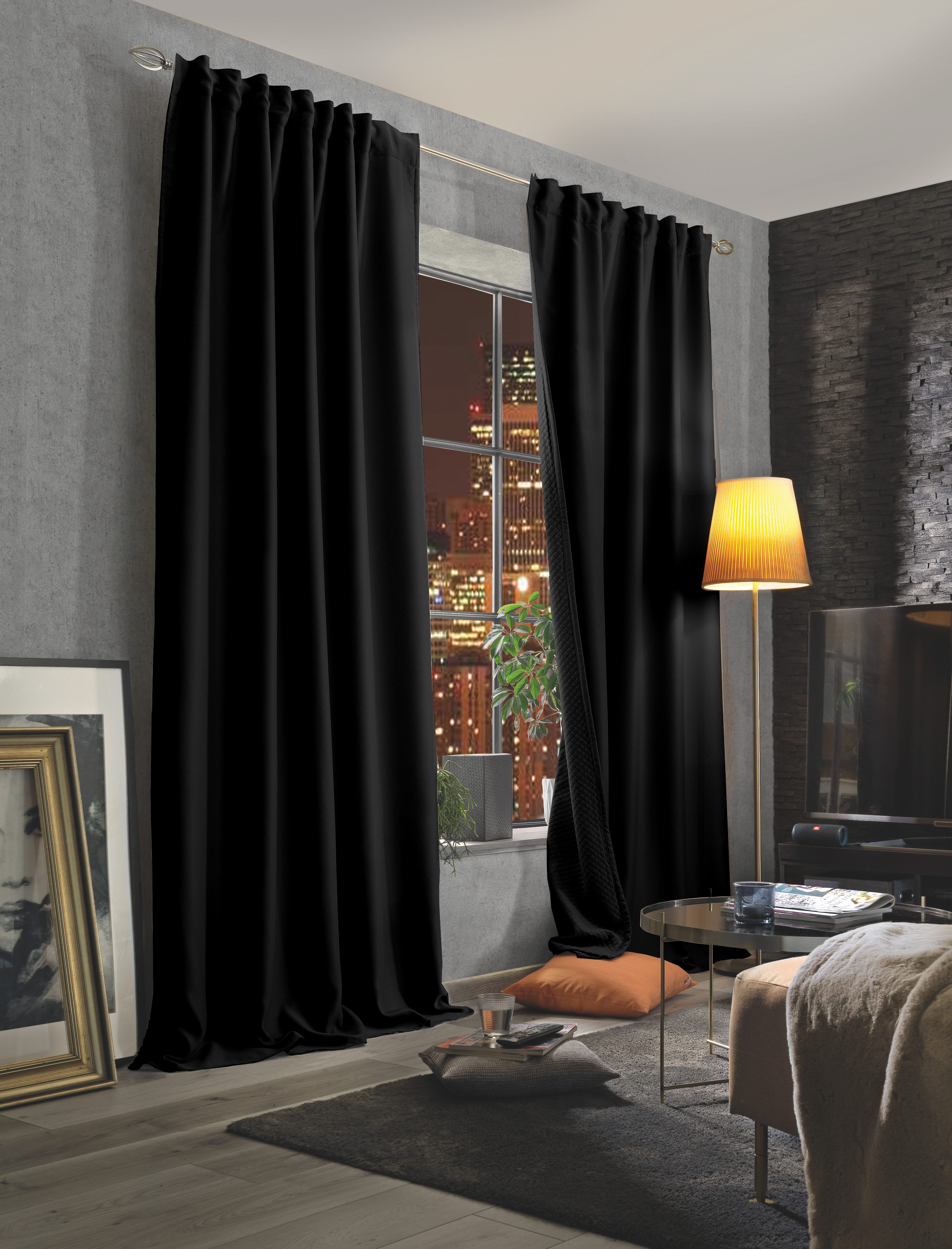 HOME WOHNIDEEN Gardine ACUSTICO (1 St), Multifunktionsband, abdunkelnd, AKU günstig online kaufen