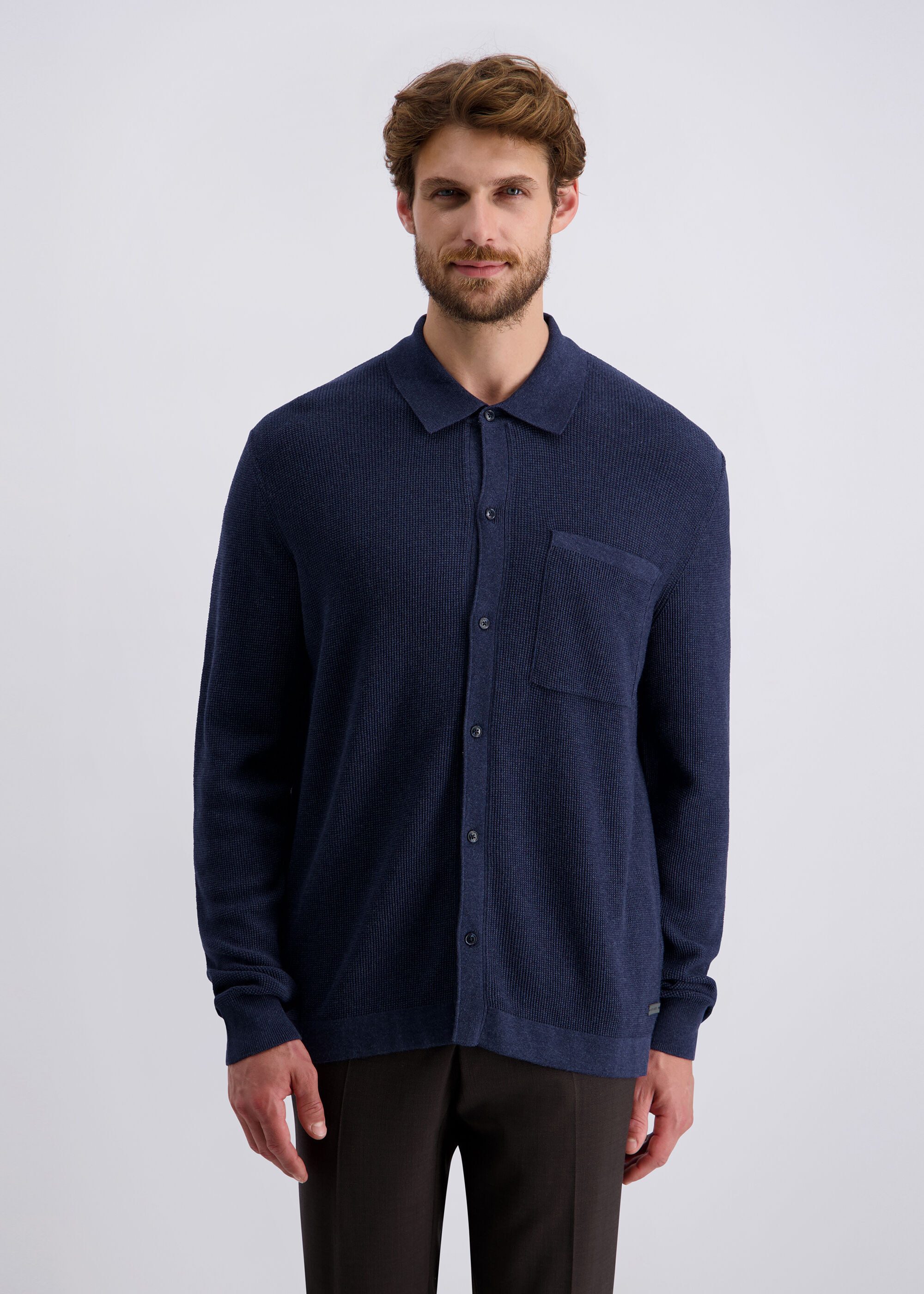 Pierre Cardin Strickjacke in feinem Strickmuster