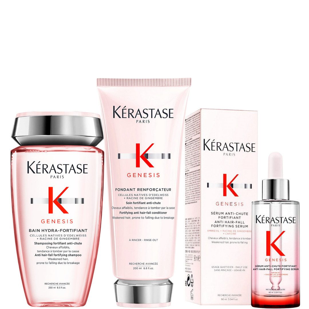 Kérastase Haarpflege-Set Genesis Anti-Hairloss Routine, 3-tlg., gegen Haarausfall, wirkt Haarausfall entgegen, stärkt das Haar