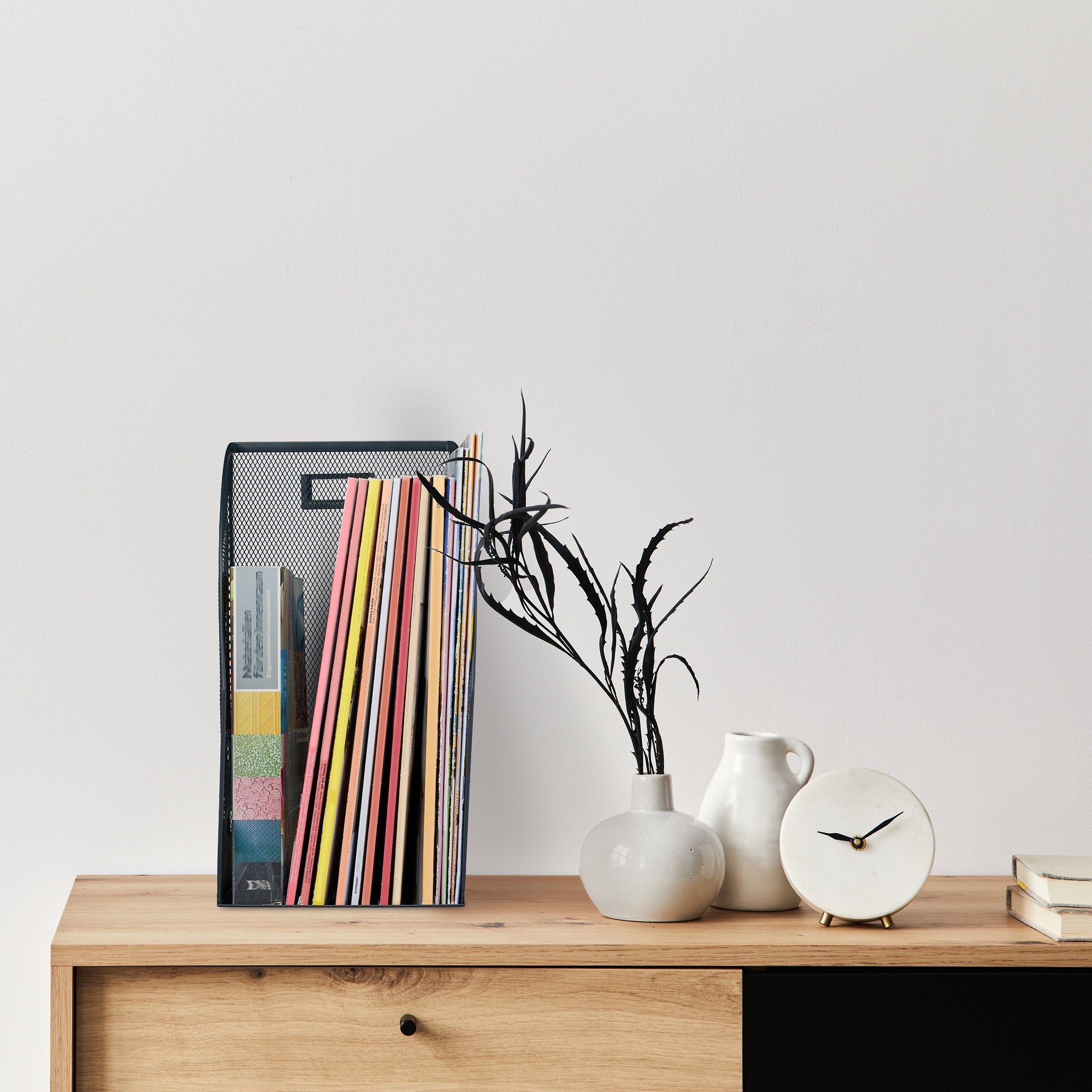 relaxdays Stehsammler Mesh für DIN A4