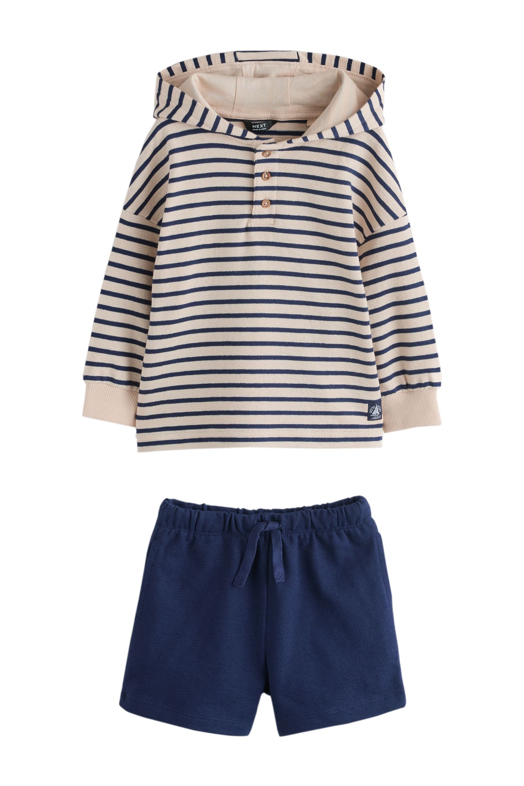Pullover & Shorts Strukturiertes Sweatshirt und Shorts im Set