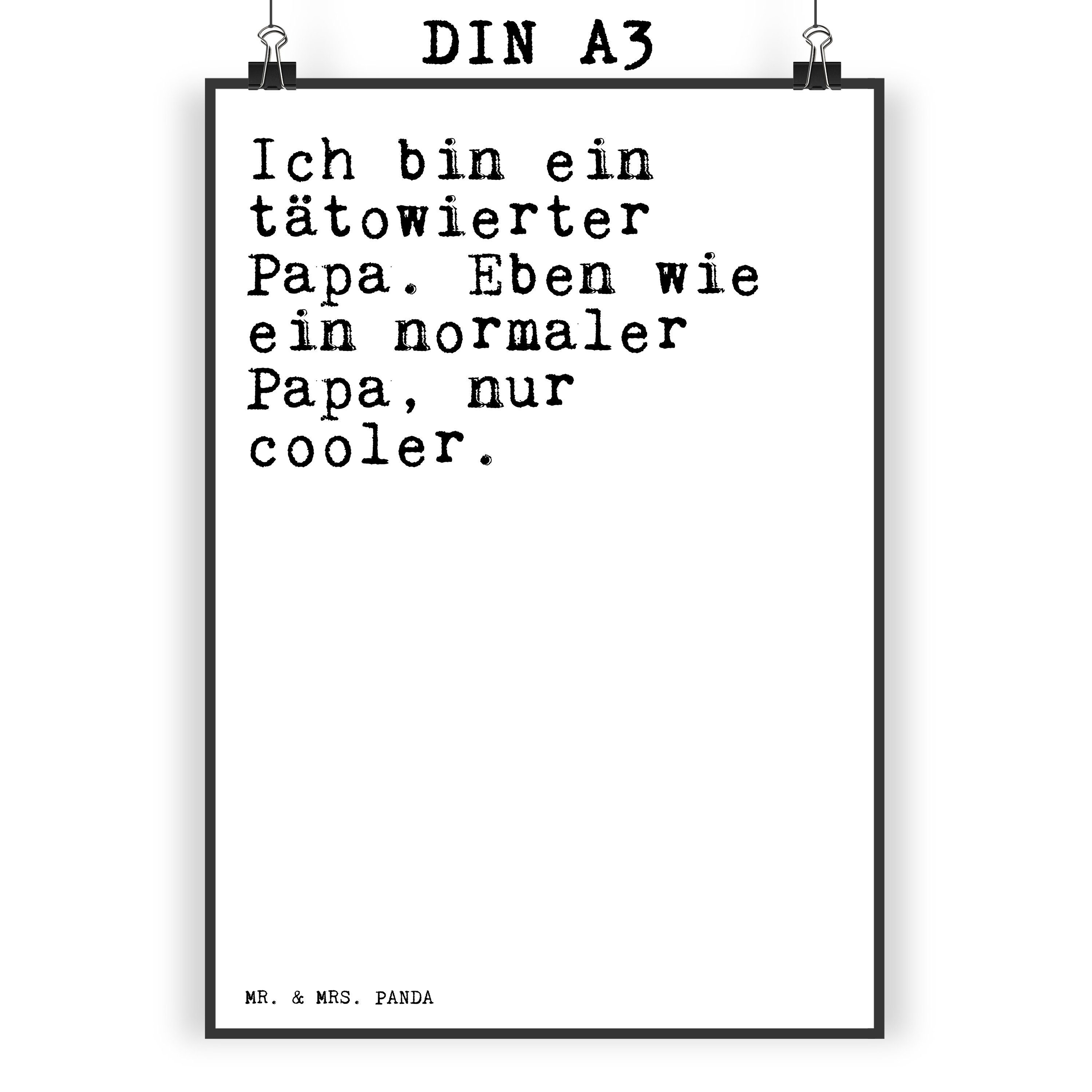 Mr. & Mrs. Panda Poster »Ich bin ein tätowierter... Weiß Geschenk