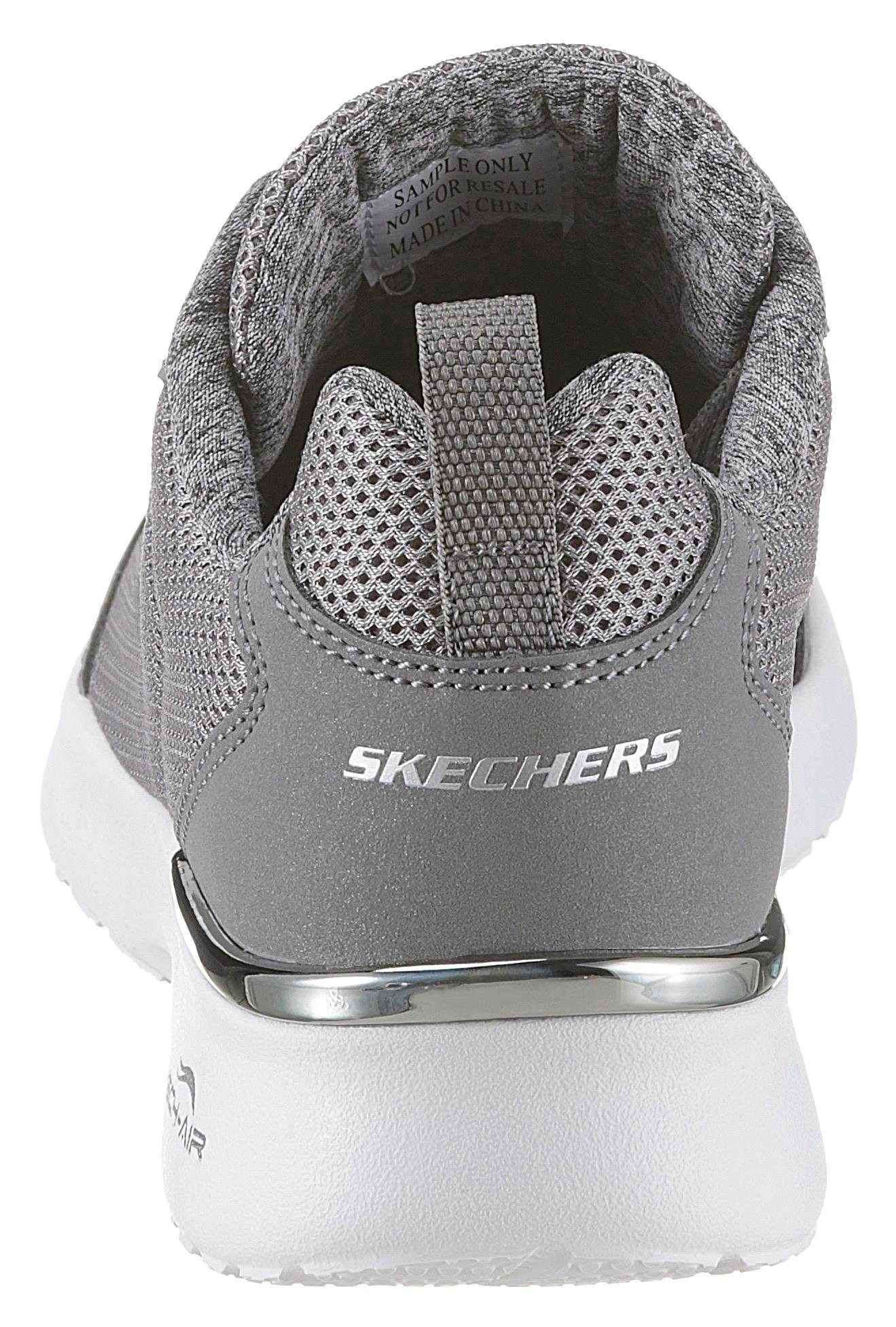 Fast der Ferse Dynamight Metallic-Element Skechers Skech-Air Brake grau mit an Sneaker -