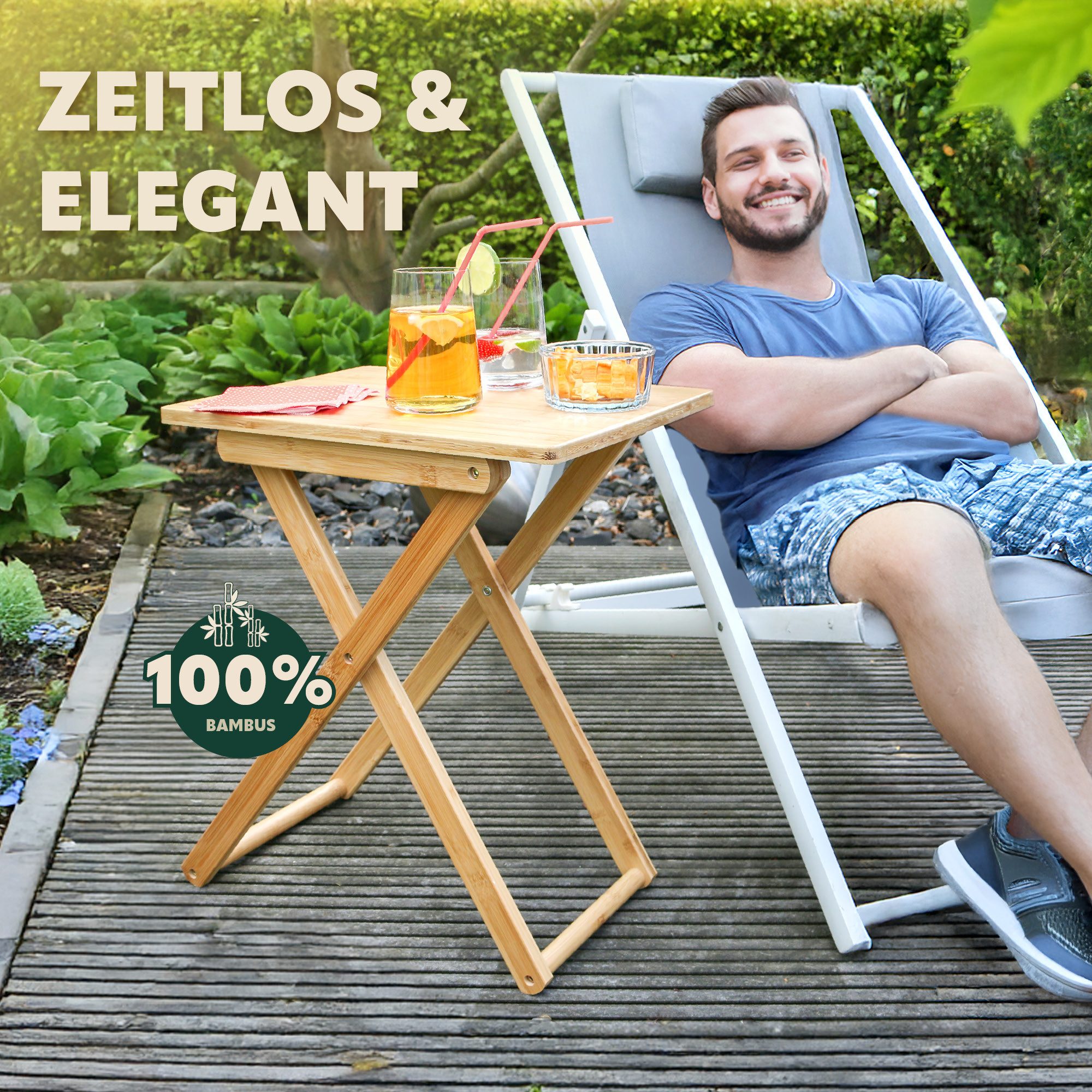 bremermann Beistelltisch Beistelltisch, klappbar // Bambus // ca. 40 x 50 x günstig online kaufen