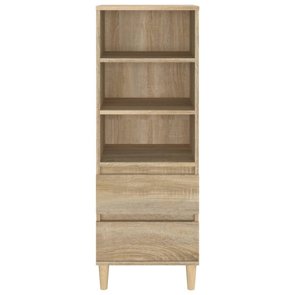 furnicato Highboard Sonoma-Eiche 40 x 36 x 110 cm aus Holzwerkstoff und (1 St)