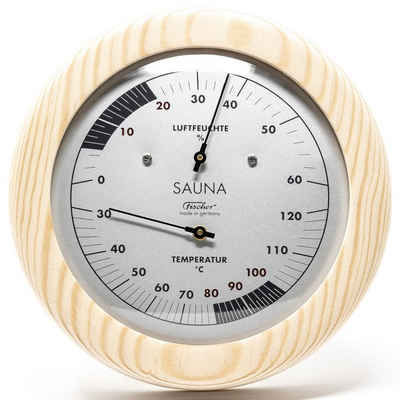 Fischer Barometer Sauna Thermohygrometer Innenwetterstation (13 cm Skalendurchmesser)