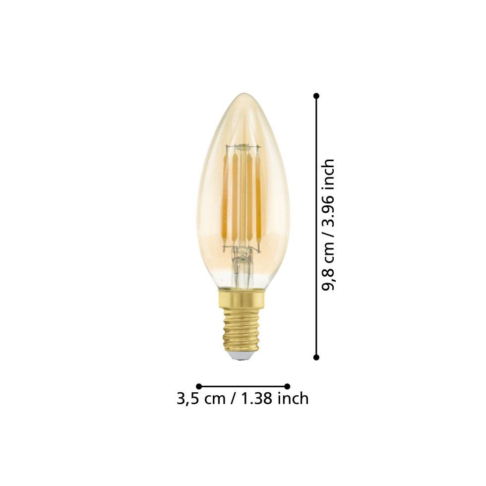 EGLO LED-Leuchtmittel Eglo LED Leuchtmittel C35 E14 Kerzenform 4 W, Nicht dimmbar
