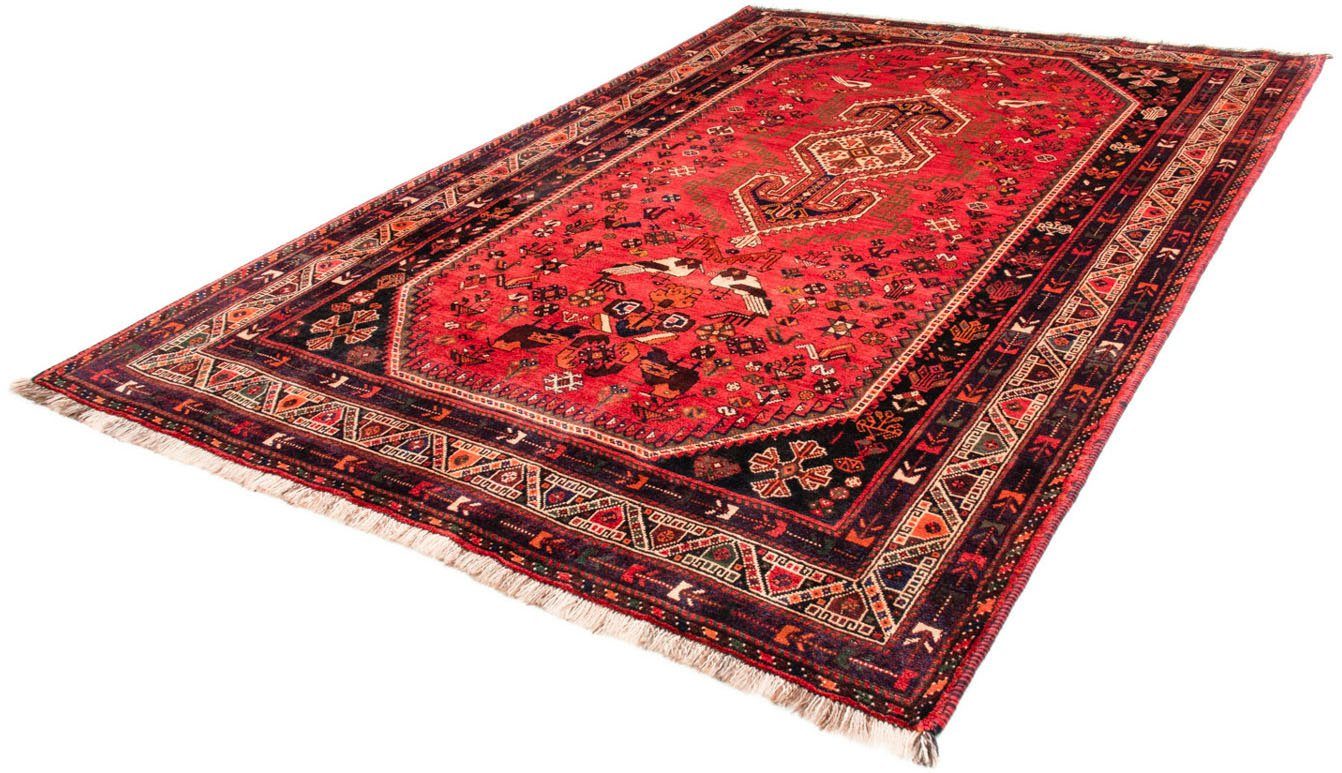 Wollteppich Shiraz Medaillon Rosso 305 x 205 cm, morgenland, rechteckig, Höhe: 10 mm, Unikat mit Zertifikat