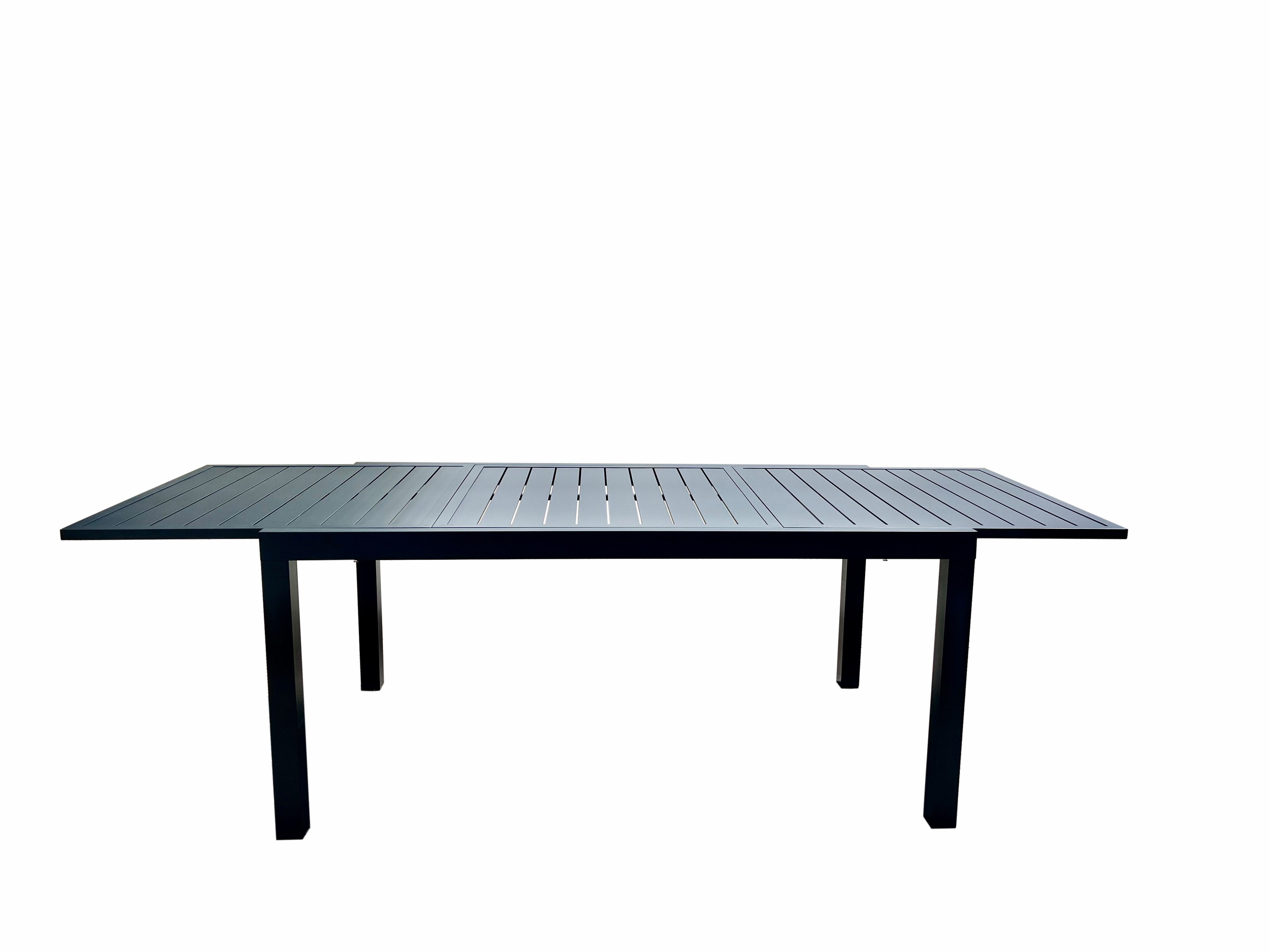 Gardissimo Gartentisch Leaf XL Ausziehtisch für 6 bis 10 Personen ausziehbar Aluminium (Tisch, 1 Tisch), wetterfest pflegleicht erweiterbar von 160 auf 240 cm