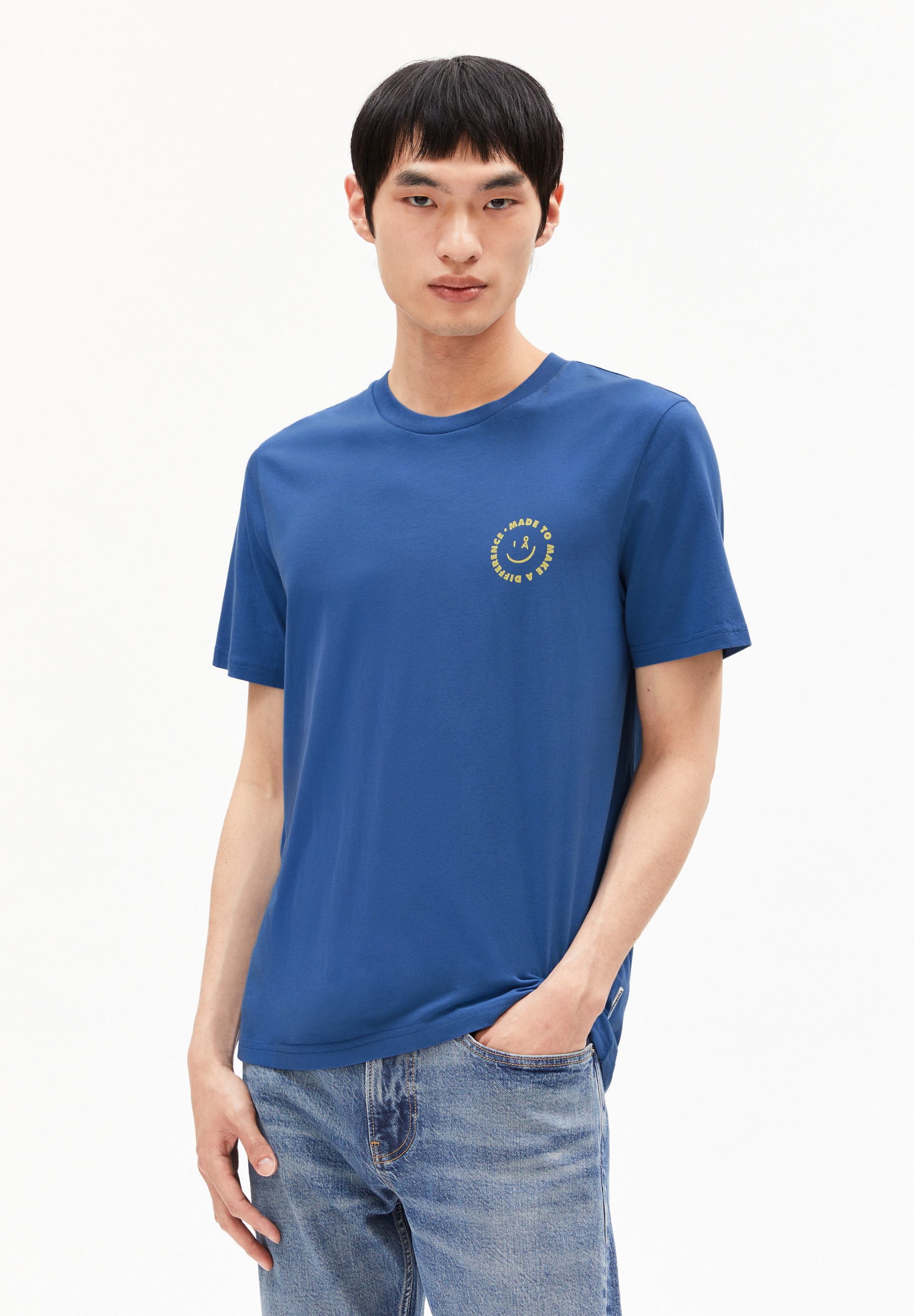 Armedangels T-Shirt JAAMES SMILEY Regular T-Shirt aus Bio-Baumwolle Regular Fit