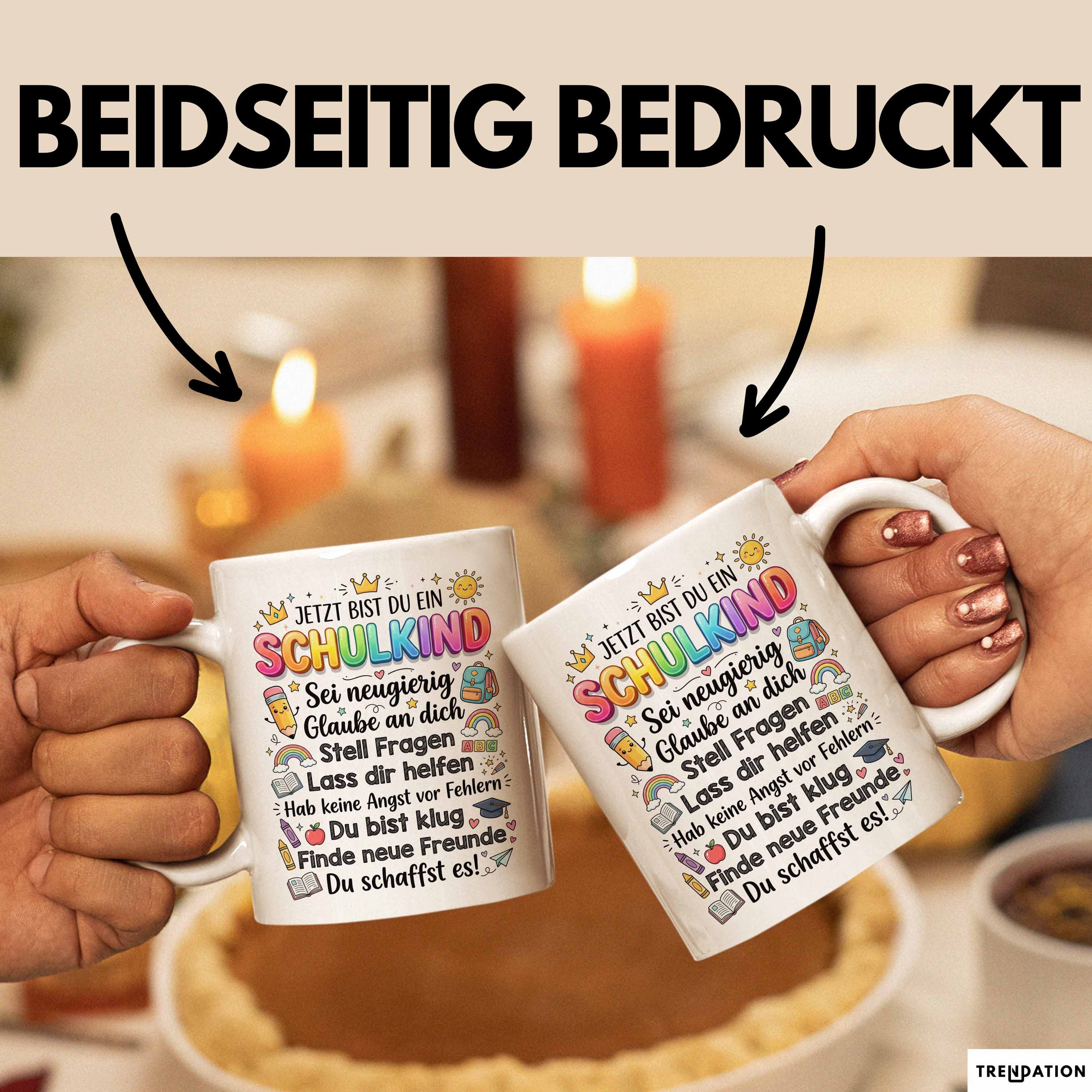 Trendation Tasse Einschulung Tasse Geschenk Jetzt Bist Du Ein Schulkind Geschenkidee Ge, Keramik