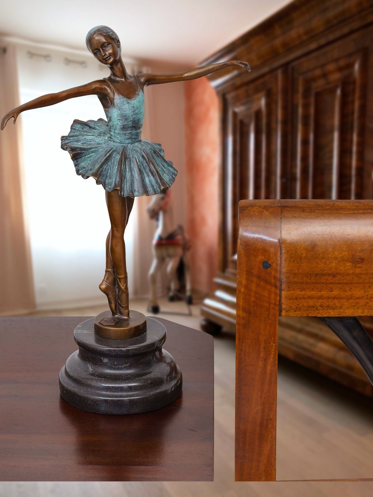 Degas Skulptur Figur Ballerina Figur Bronze Replik nach Bronzeskulptur Kopie Aubaho An