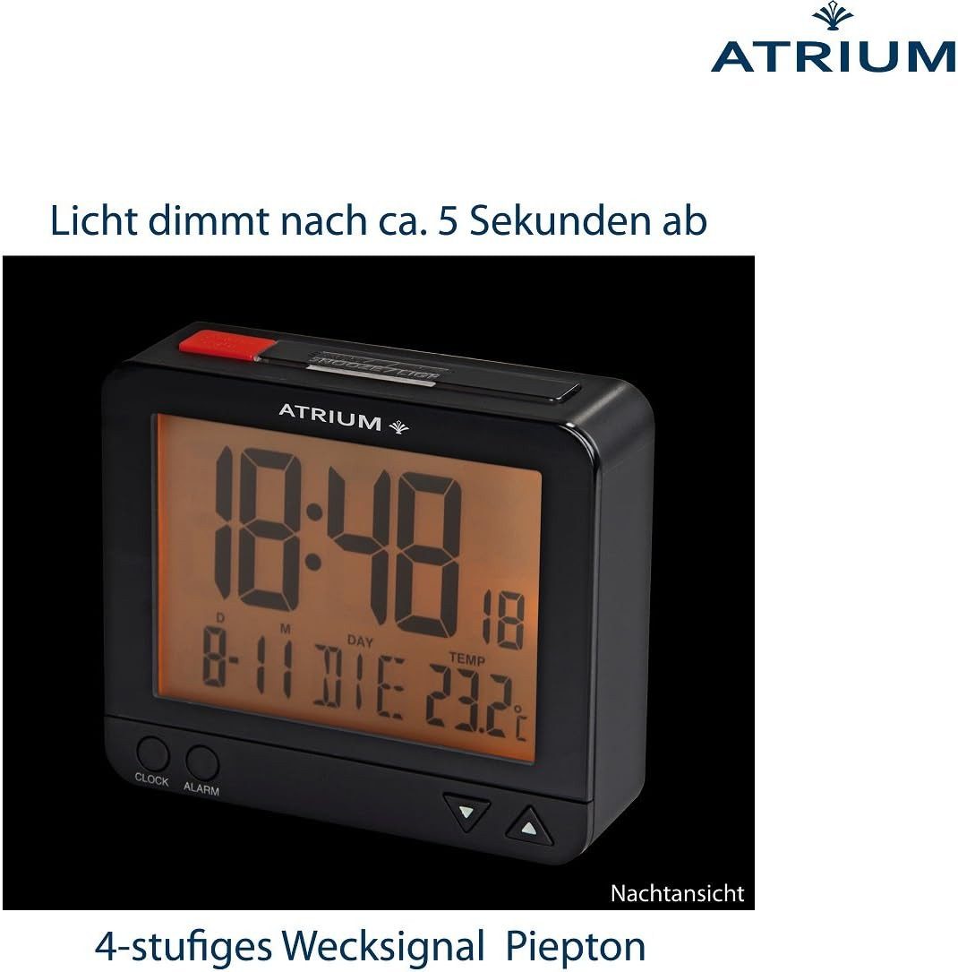 Atrium Funkwecker A760 Snooze Licht Datum Temperaturanzeige Digitalwecker Schlafzimmer – Bild 5 von 5