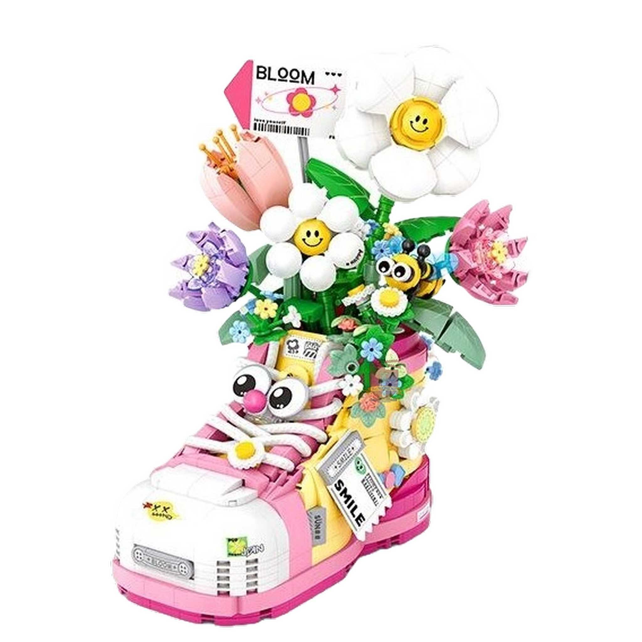 Loz 1351 - Blumen im Stiefel (LOZ) Spielbausteine