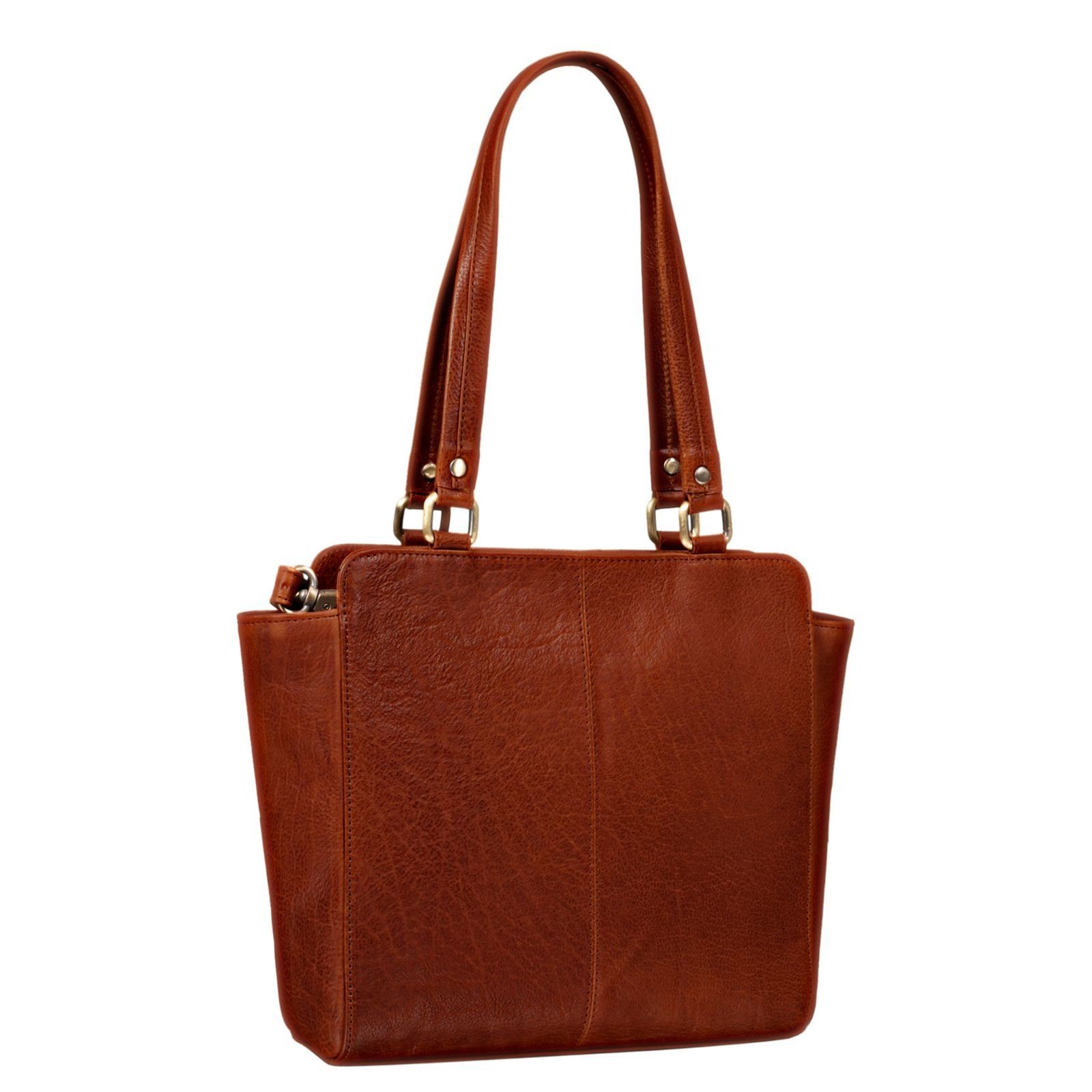 texas Elegante Handtasche STILORD "Anna" Ledertasche Damen - braun