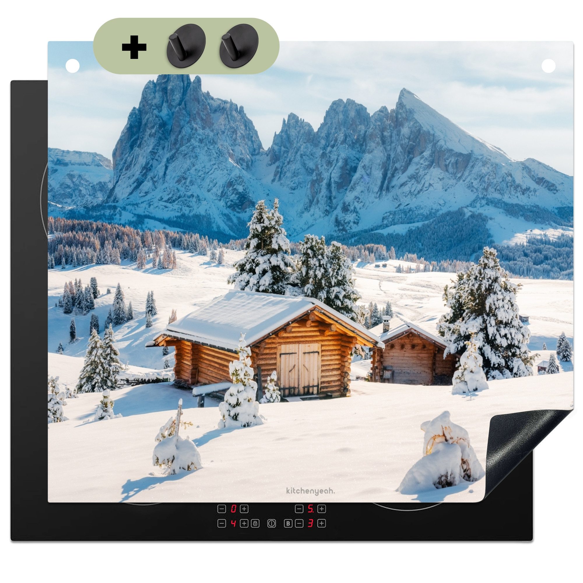 KitchenYeah Küchenrückwand Landschaft - Winter - Schnee, (1-tlg), Ceranfeld günstig online kaufen