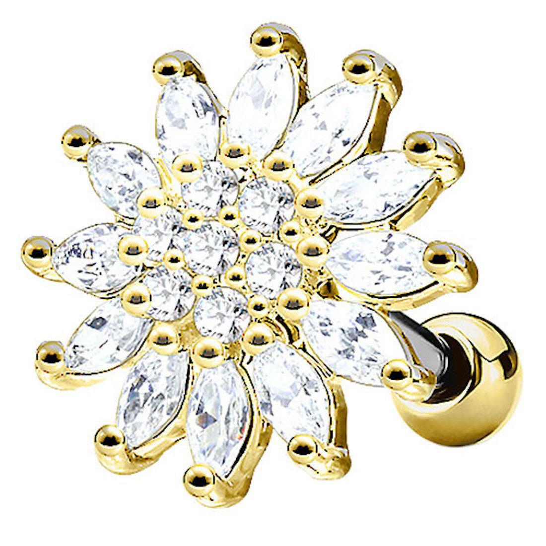 FIOROYAL Helix Piercing Set - 9-teiliges Knorpelpiercing Set Aus Chirurgenstahl Mit Opal Und CZ