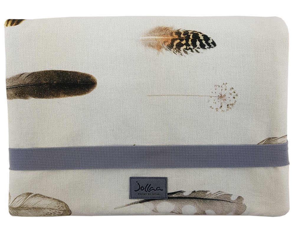 JOLLAA Windeltasche Feder, kleine Wickeltasche für Windeln & Feuchttücher, Wickelmäppchen