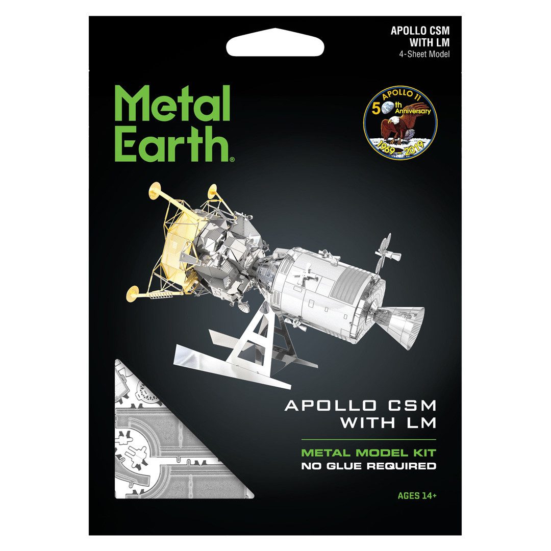 Invento Puzzle Metal Earth, Apollo CSM + LM - 3D Metall Puzzle, Puzzleteile