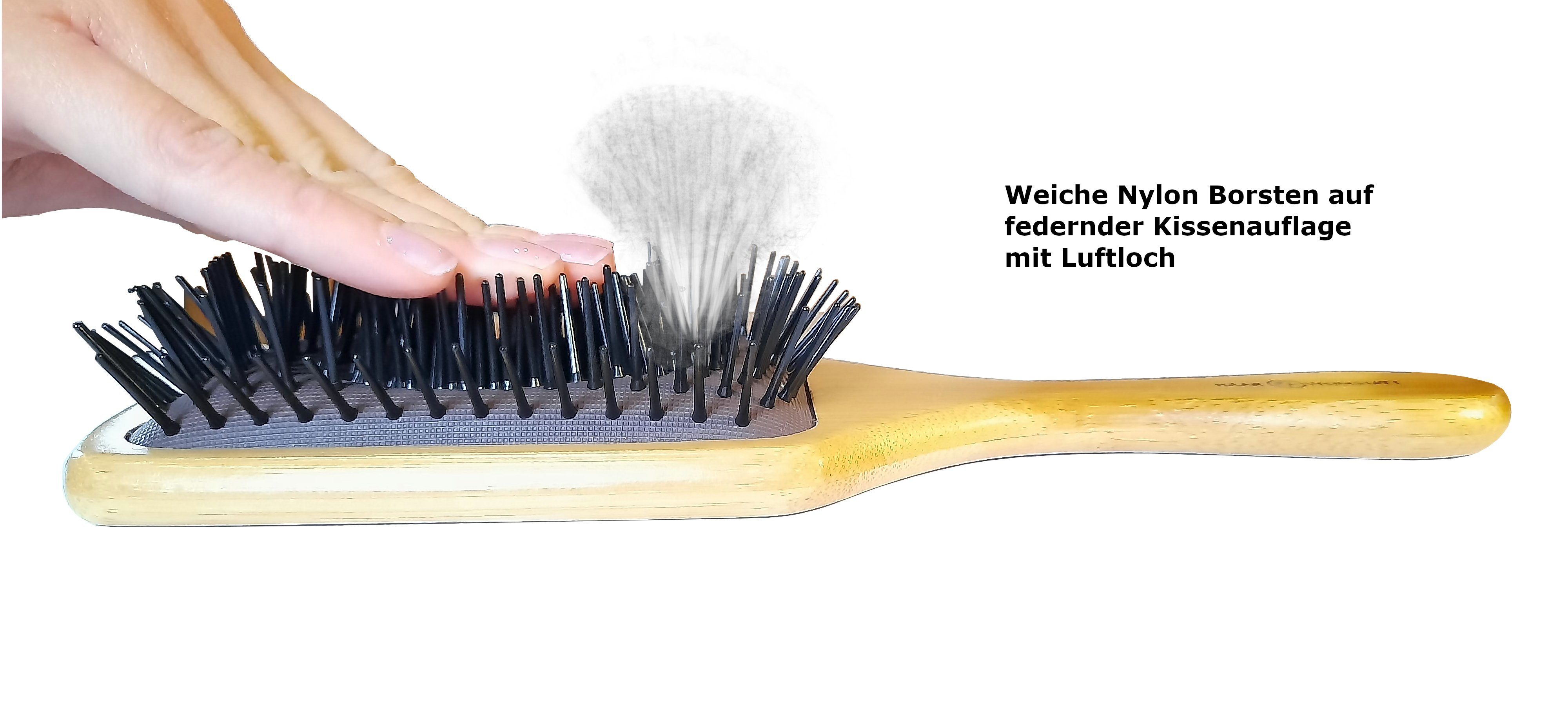 vereinfachen & Holzbürste für für Profi Borsten - Haare Haarwerkstatt weichen Entwirren Die und optimale das Die Damen Herren Haar, Ihr Haarbürste der Haarbürste Durchkämmen