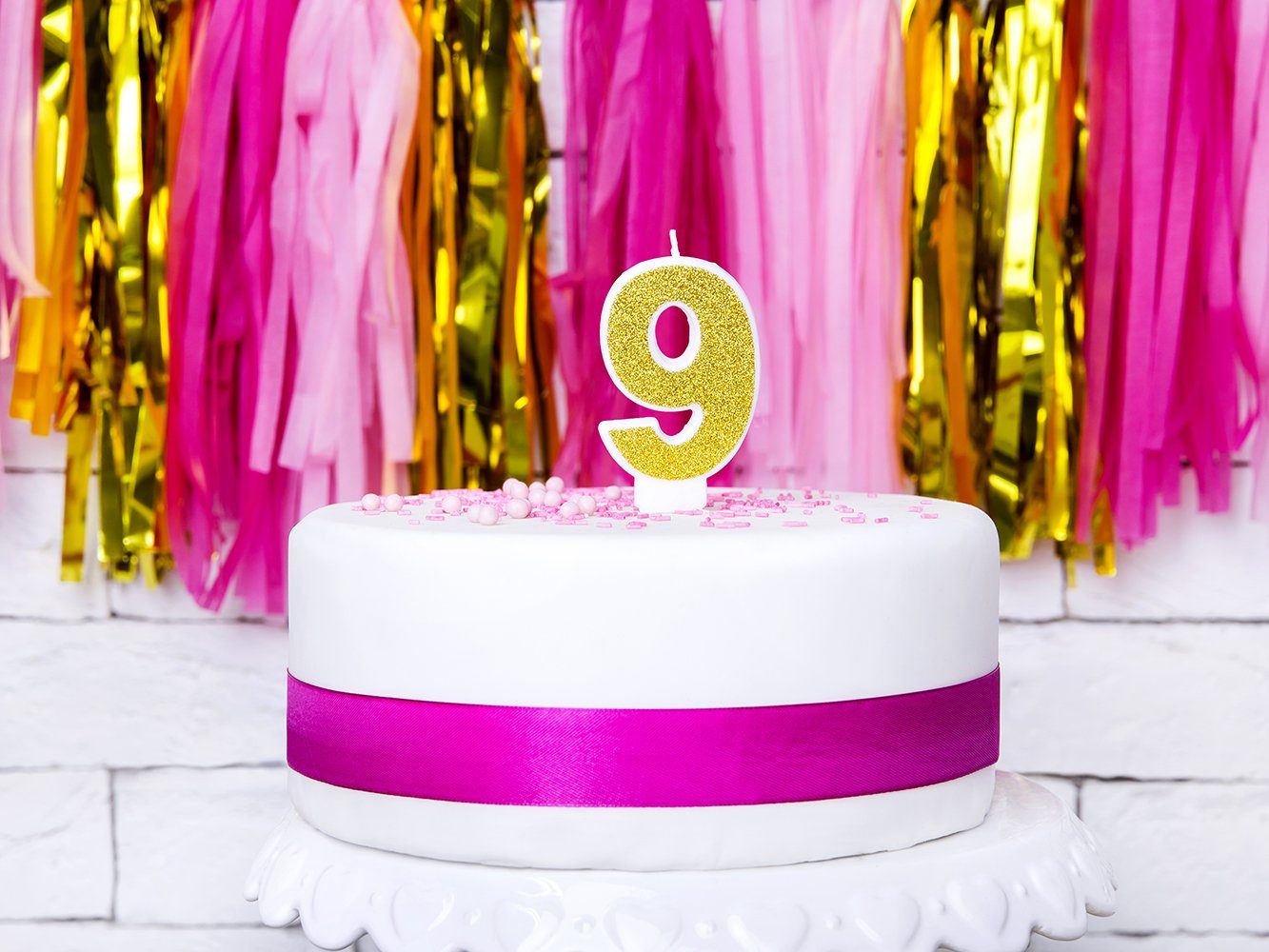 partydeco Geburtstagskerze, Geburtstagskerze Zahl 9 mit günstig online kaufen