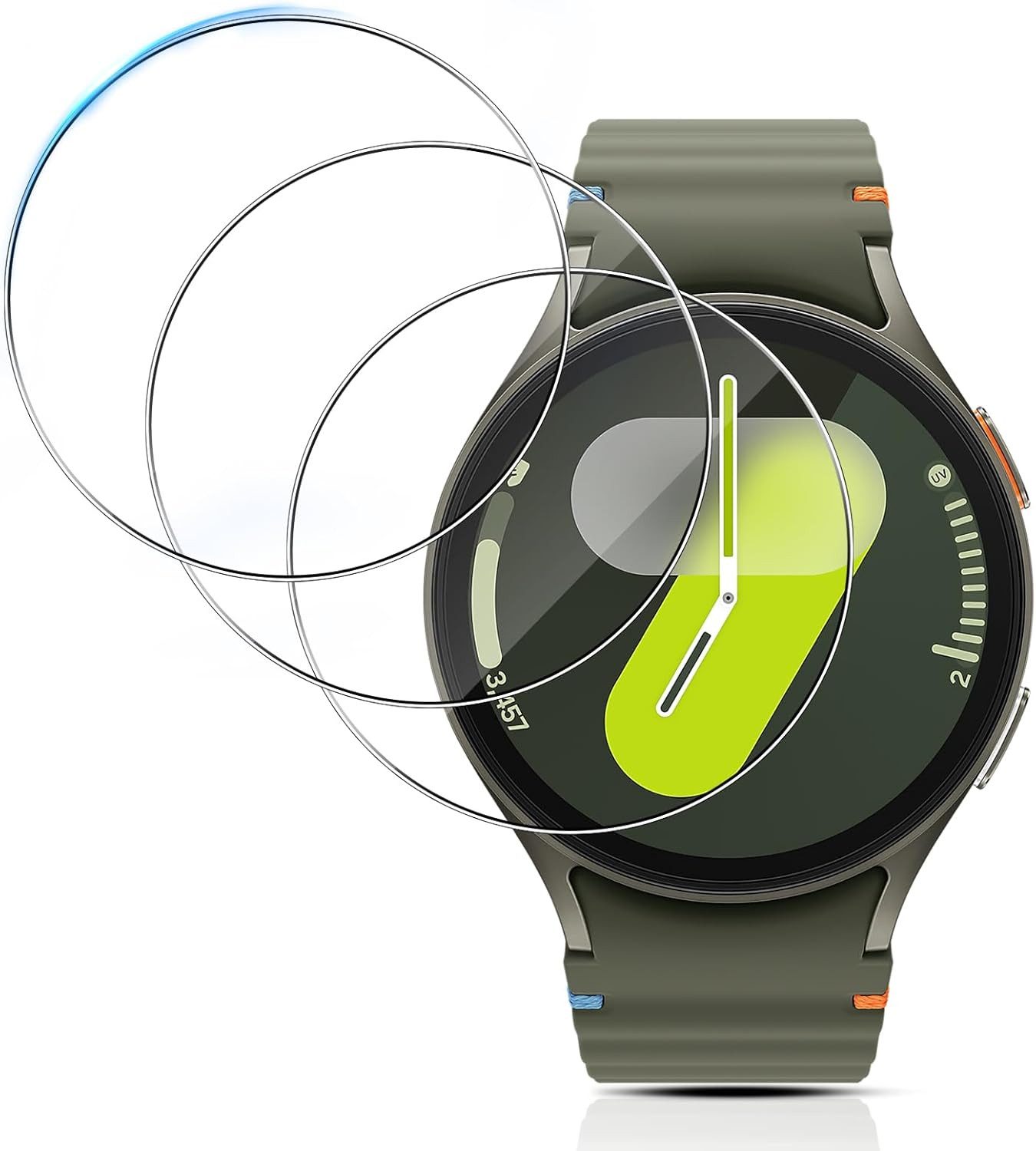 Displayschutzglas 3X Schutzglas für Samsung Galaxy Watch 7 44 mm Panzerfolie 9H