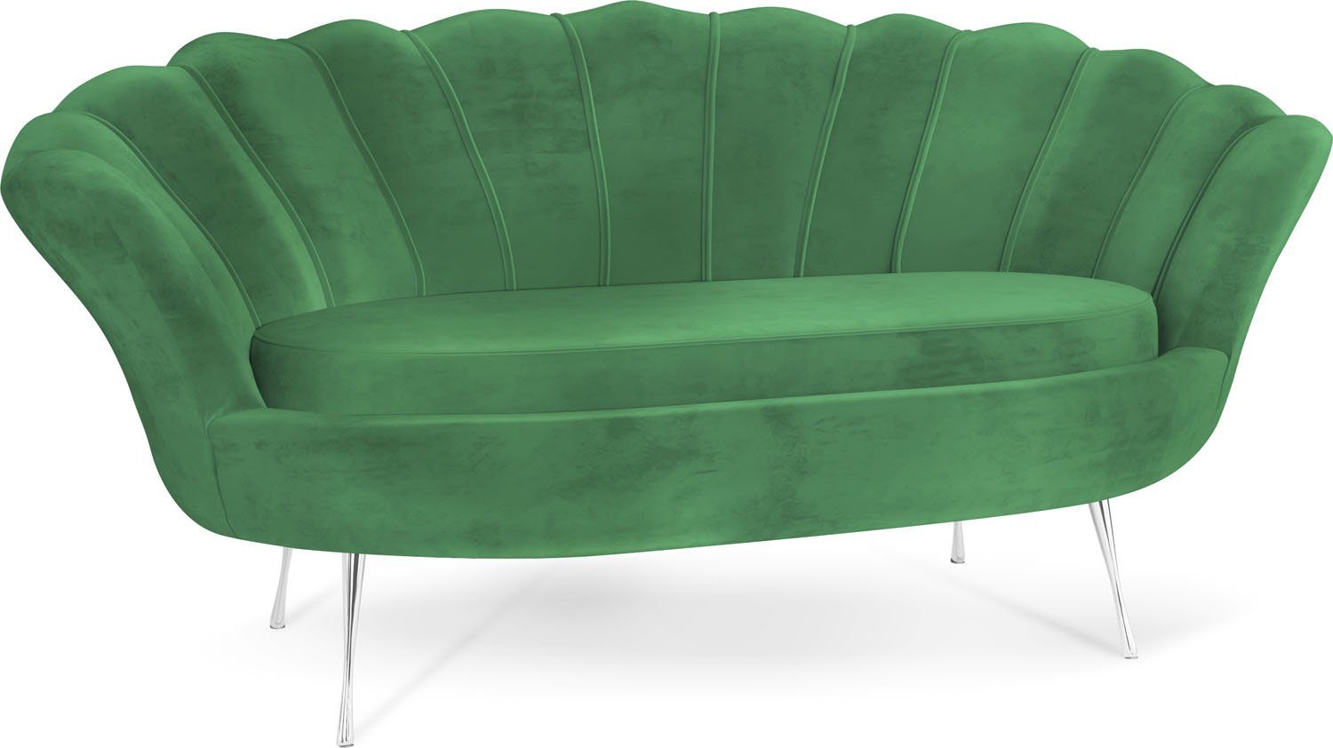WFL GROUP Sofa Muschel, Samt 2-Sitzer günstig online kaufen