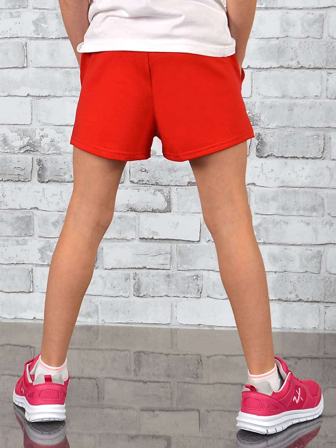 KMISSO Strandshorts Mädchen Shorts Unifarben (1-tlg) im eleganten Look