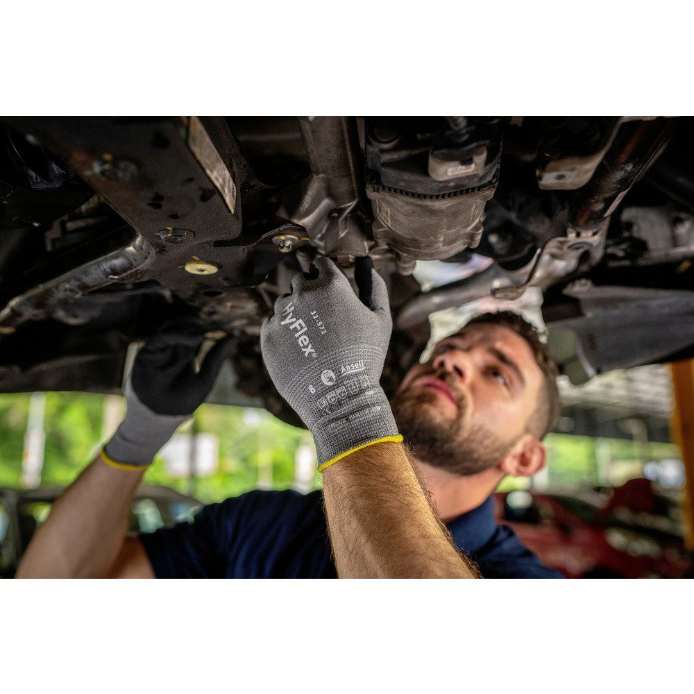 ANSELL Arbeitshandschuhe Ansell 11571R070-1P HyFlex Nitril Arbeitshandschuh Größe (Handschuhe):