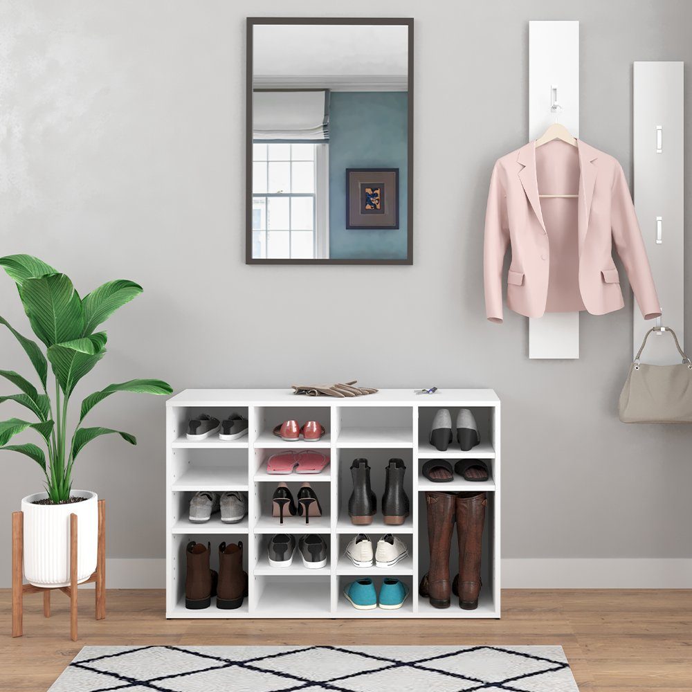 Vicco Schuhregal Lysander, Weiß, 104 x 66 cm