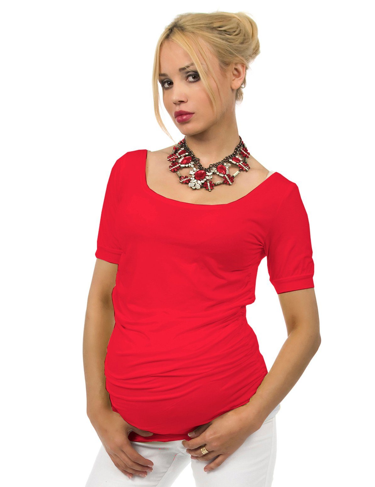 F&K-Mode Umstandsshirt Umstand Shirt kurzarm T-Shirt Bauch Stretch Sonia Ku günstig online kaufen