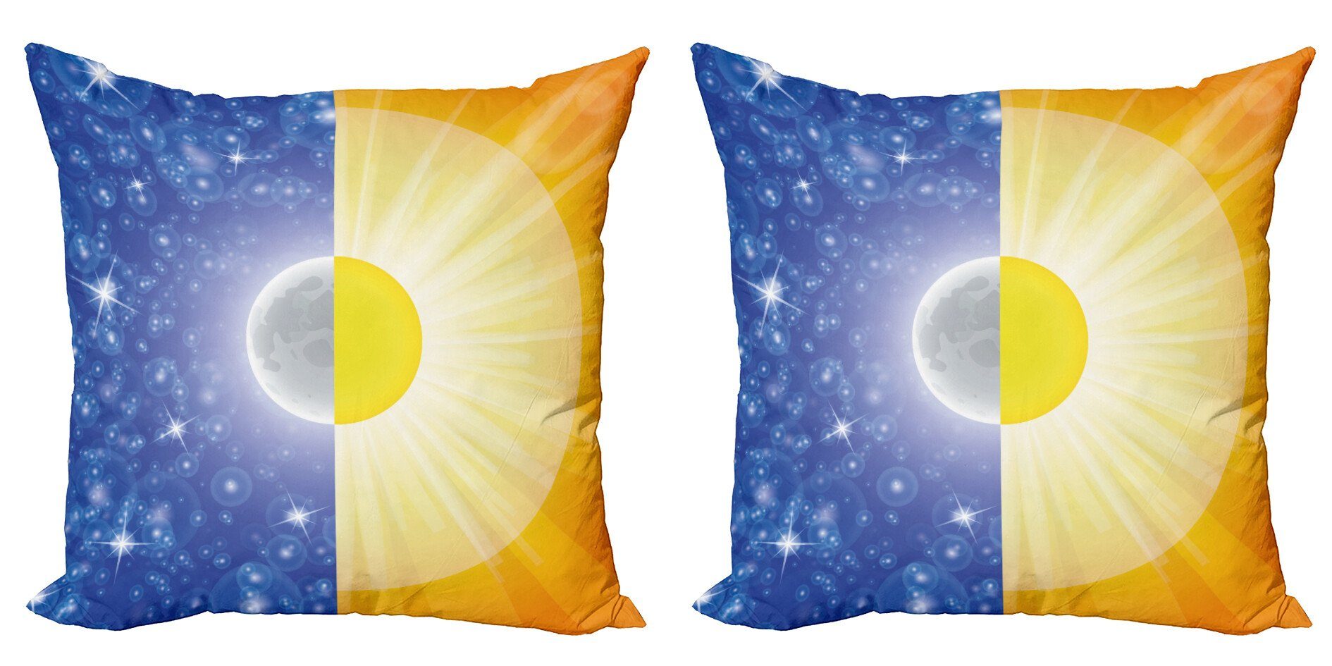 Kissenbezüge Modern Accent Doppelseitiger Digitaldruck, Abakuhaus (2 Stück), Space View Sun Beams Sky Sterne
