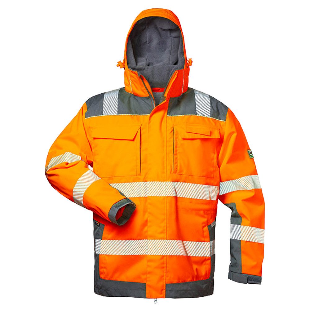 Elysee Arbeitsjacke Warnschutz-Winterjacke 2in1 "NIKLAS"Orange/Grau