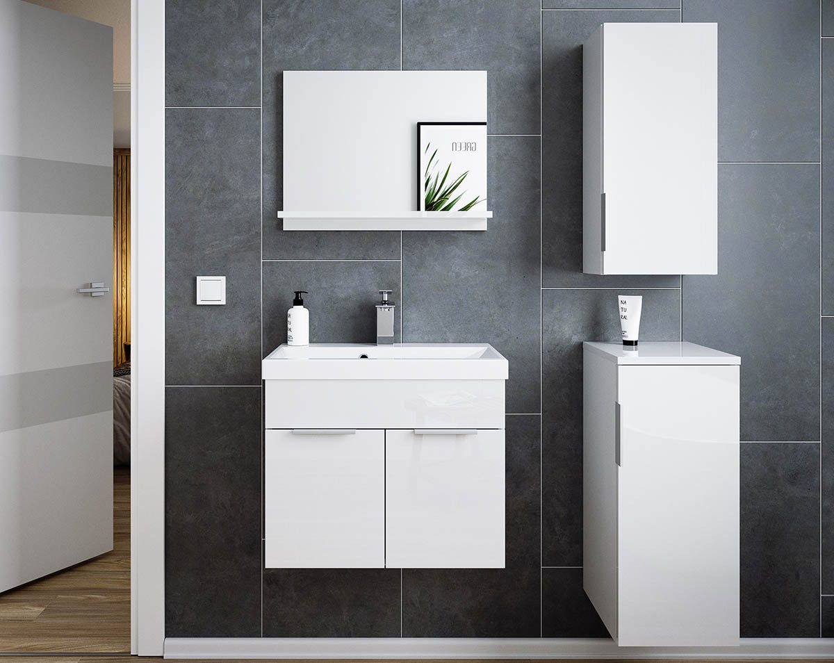 einfachgutemoebel Waschtisch-Set Badset LAGEAUX Slimline 4-tlg günstig online kaufen