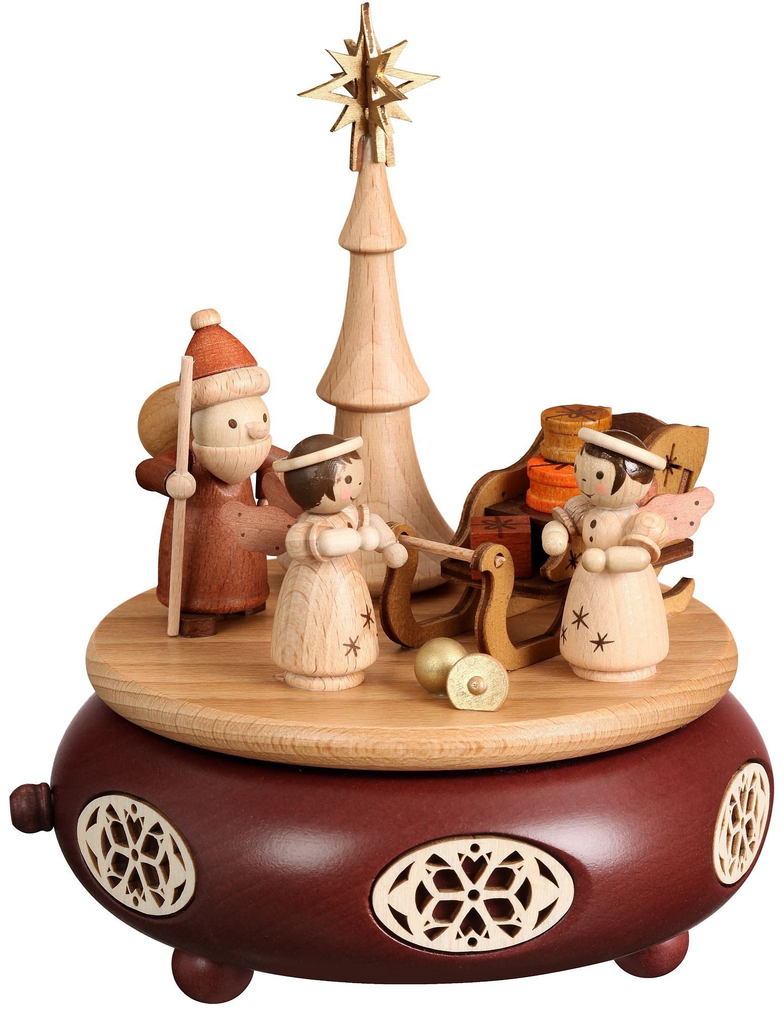 Zeidler Holzkunst Spieluhr Spieldose "Bescherung", Erzgebirge, Weihnachten, Oh du Fröhliche, (1-tlg)