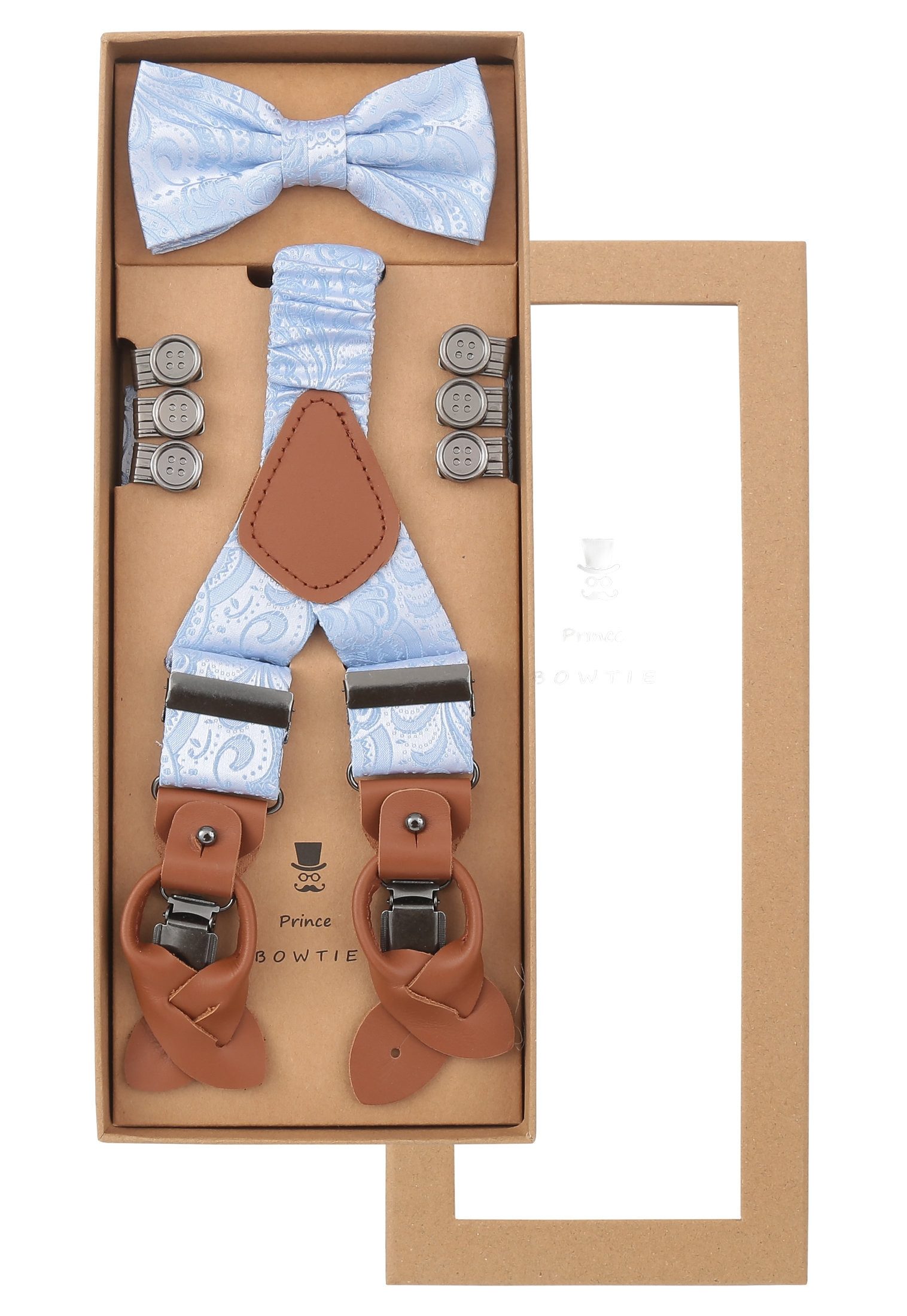 Seidenfalter Fliege SET HOSENTRAEGER+FLIE, H-BLAU