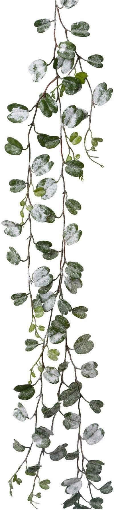 Winterliche Kunstpflanze Weihnachtsdeko, Weihnachtsgirlande Bauhiniablatt, my home, Girlande, traumhaft beschneit, Länge 190 cm