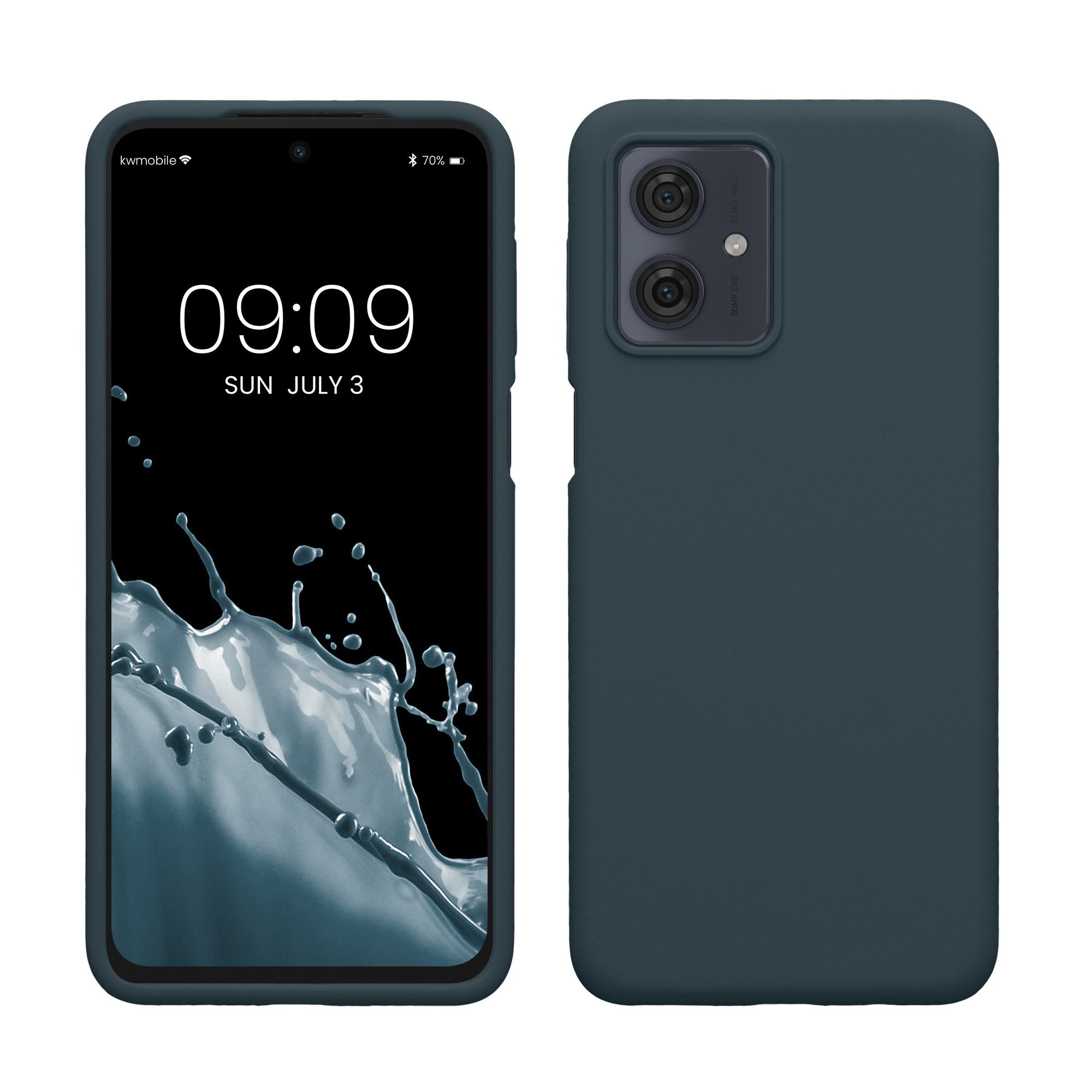 kwmobile Handyhülle Handyhülle für Motorola Moto G54 5G Hülle, Weiches Handy Silikon Case - Schutzhülle Cover