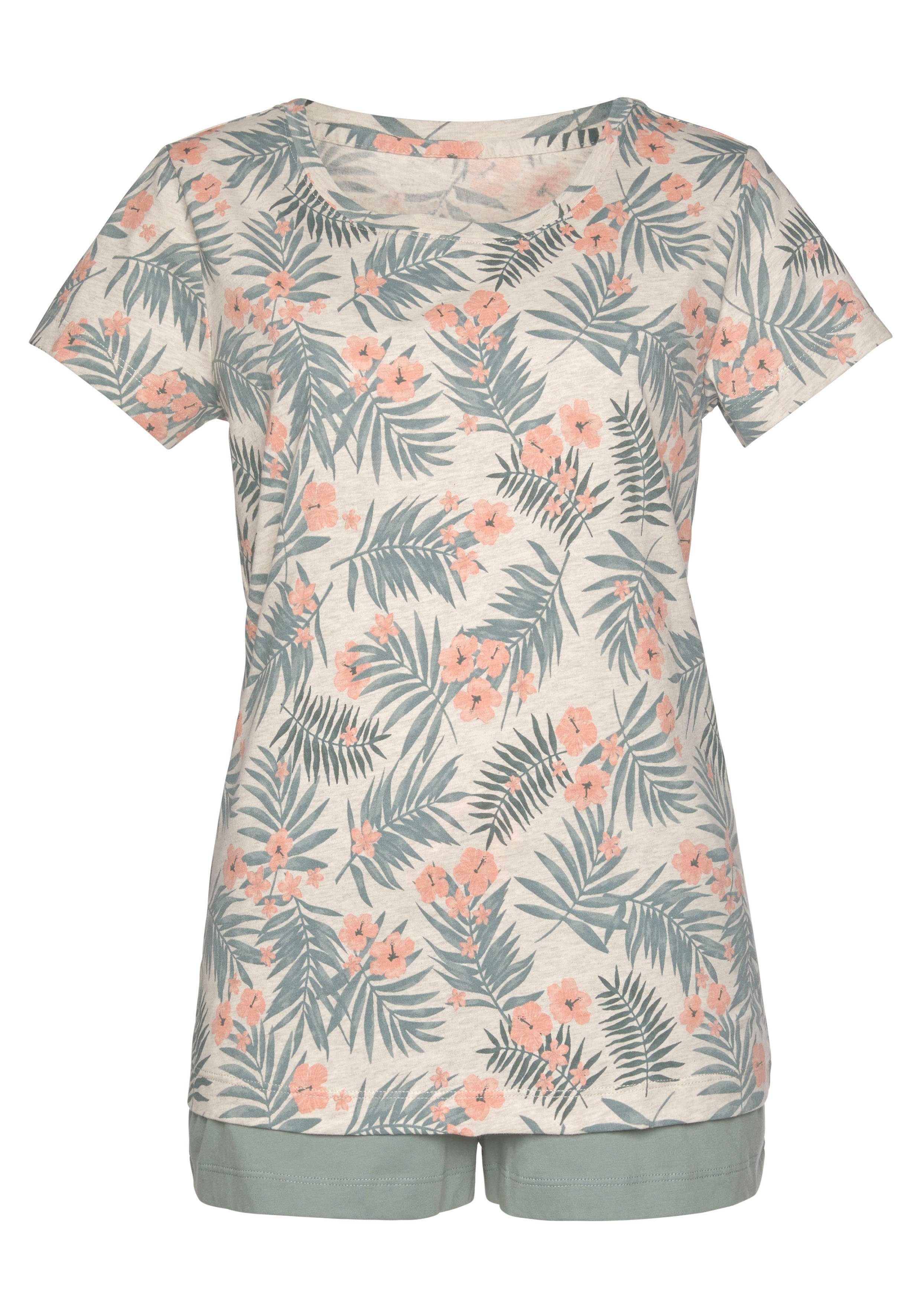 LASCANA Shorty (2 tlg) mit Palmen-Print. € 34,99