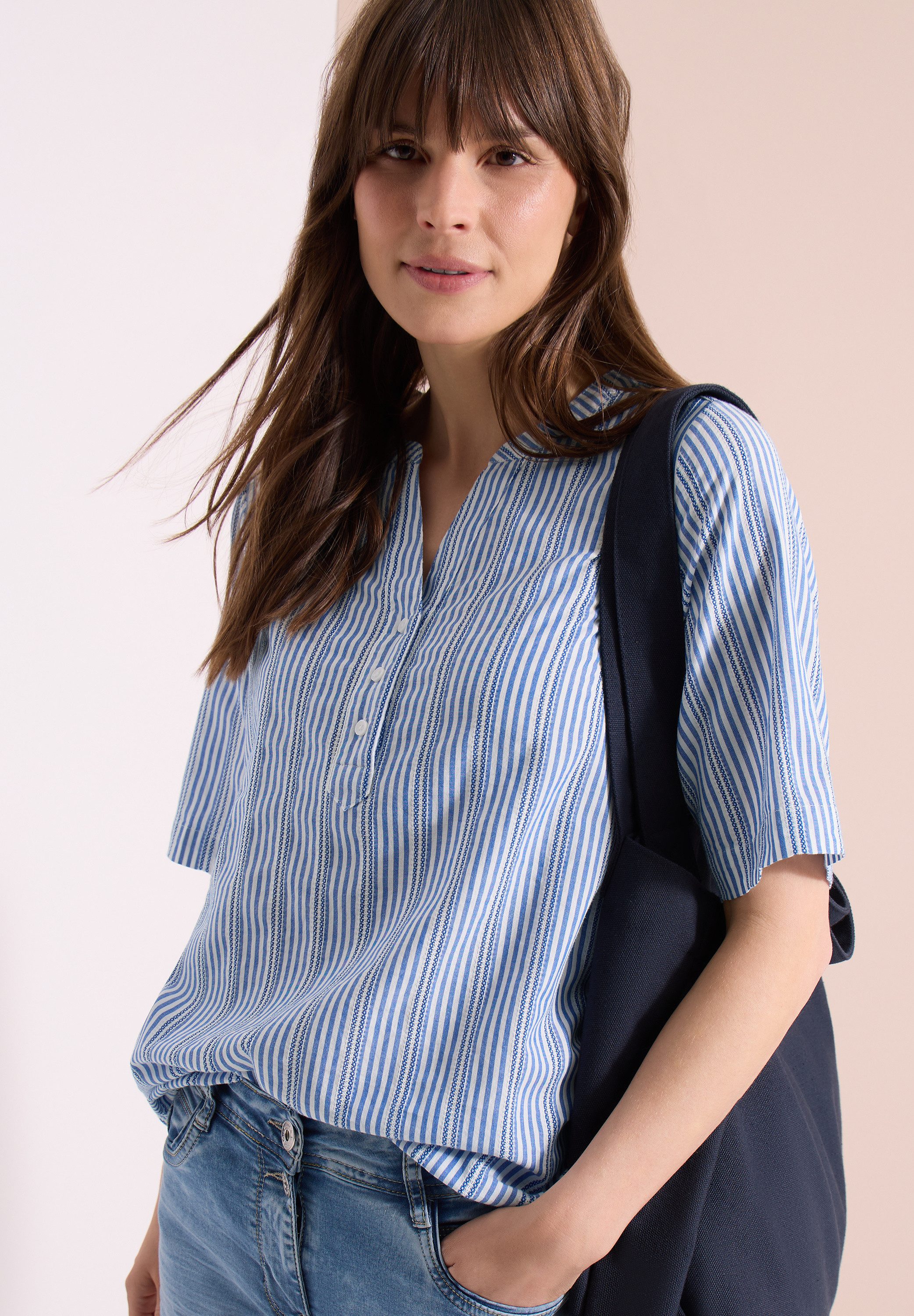 CECIL Shirtbluse aus reiner Baumwolle