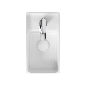 KOLMAN Waschbeckenunterschrank Badmöbel Set CREA 40 Badezimmerschrank mit Türen & Keramikwaschbecken