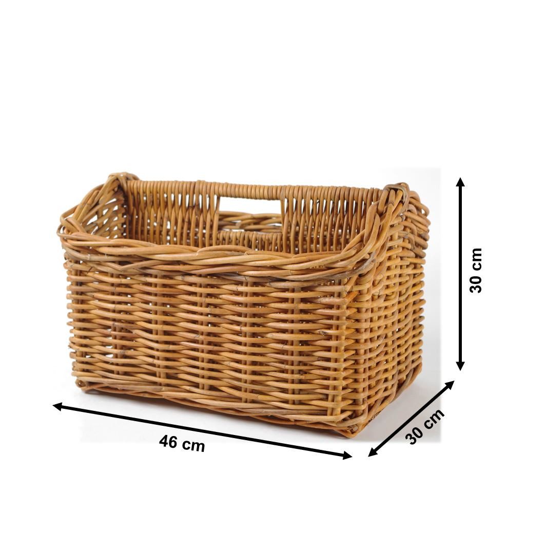 Kobolo Zeitungsständer Zeitschriftenkorb Korb Rattan - lacak - 2 Fächer günstig online kaufen