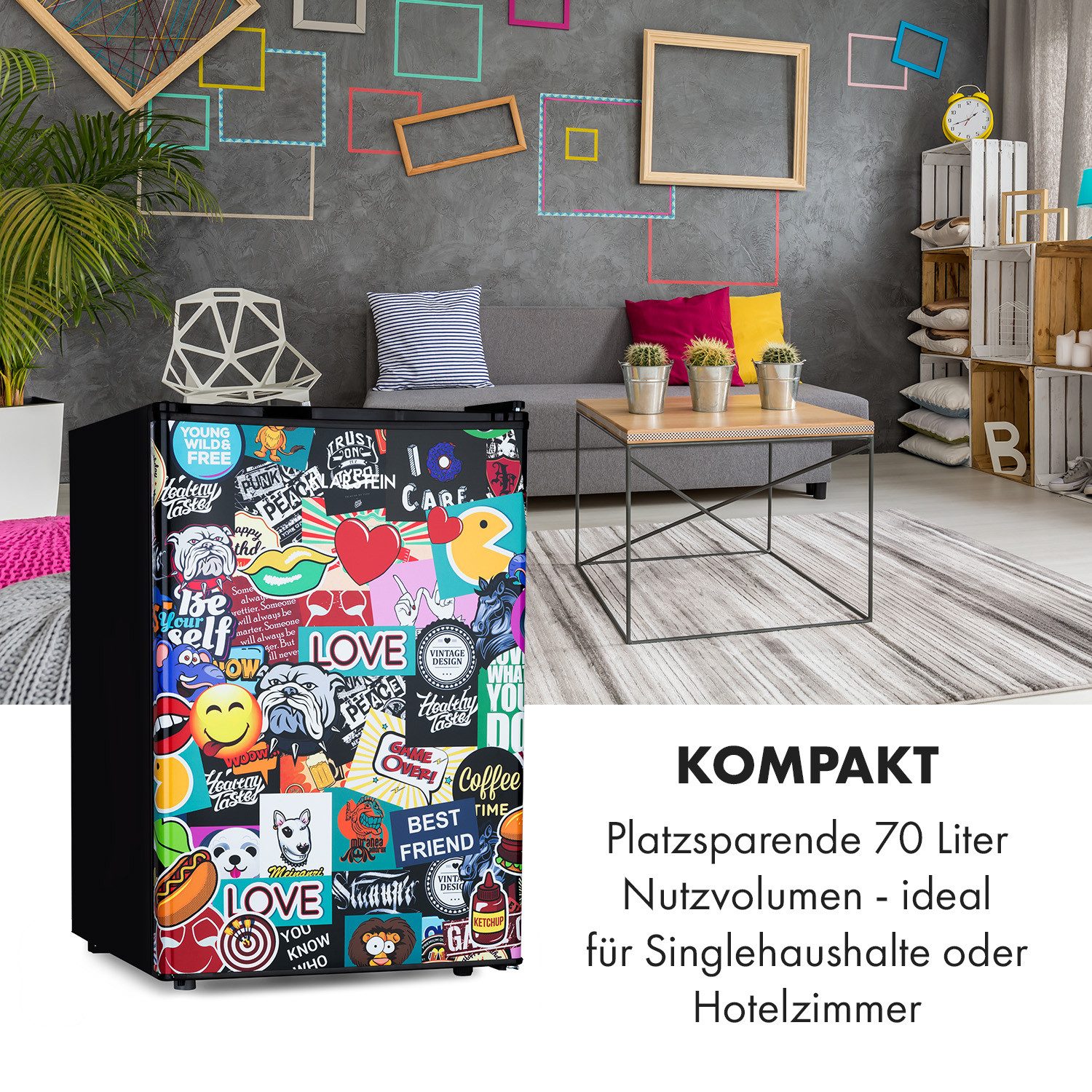 Klarstein Table Top Kühlschrank 10045835, 67.6 cm hoch, 44.5 cm breit